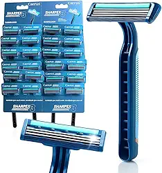 Aparelho Barbear Descartável Cartela 24 Unidades Lâmina Tripla Flexível Sistema Pivot Conforto Seguro