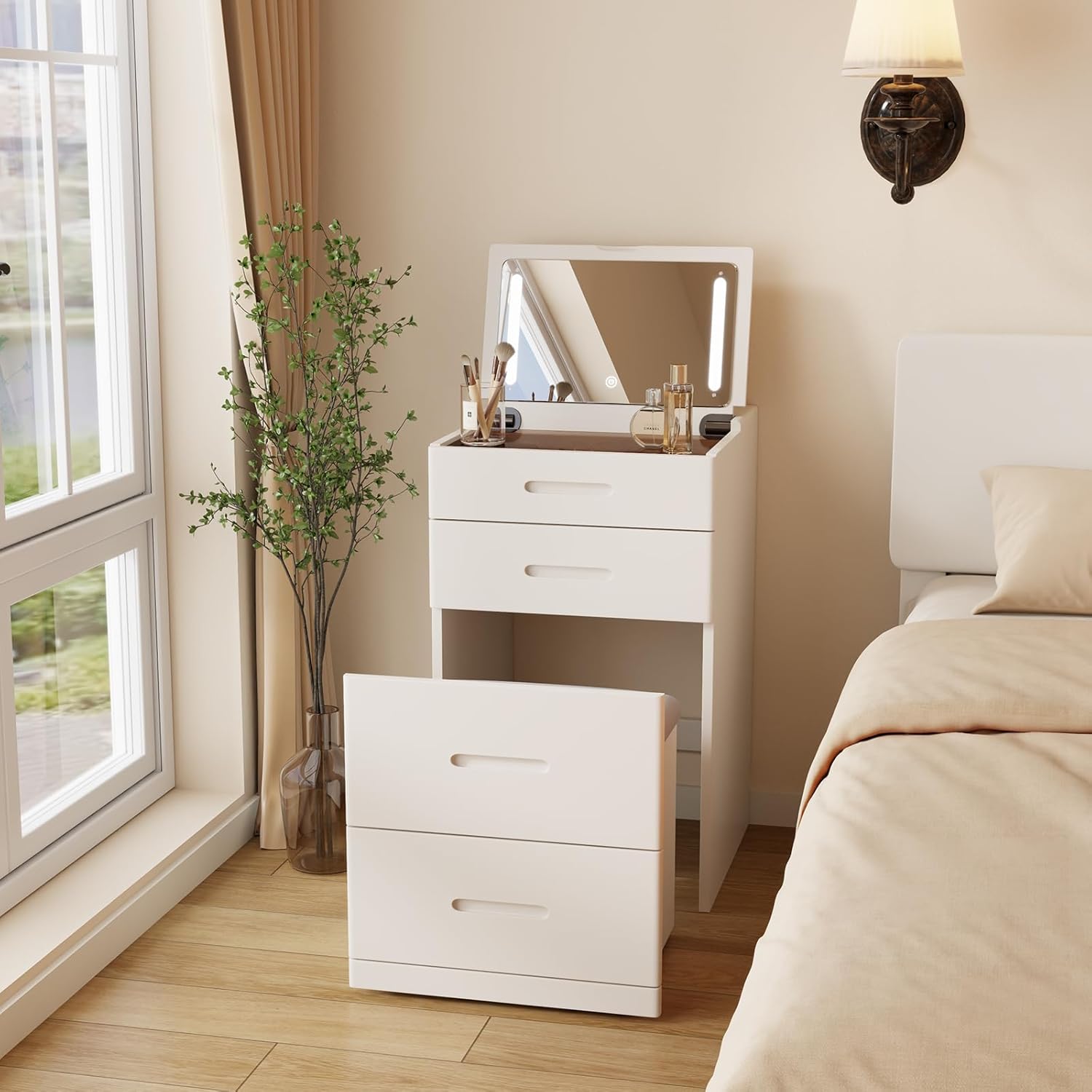 NovaLite – Compact Vanity Desk for Small Bedrooms