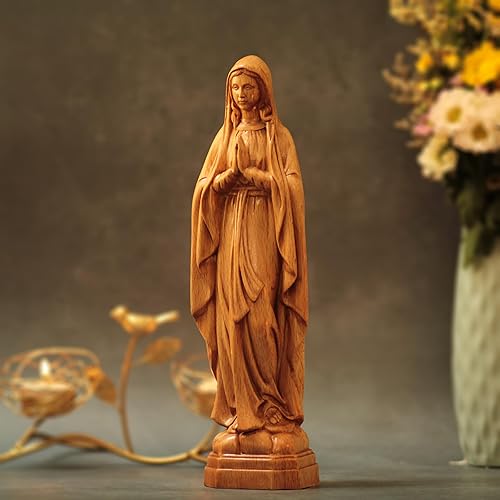 Miniatura 9 de 11.8 Inches Our Lady of Lourdes Catholic Icons Handmade Our Lady Statue Religious Gifts Our Lady of Guadalupe Catholic Art Mothers Day Gifts