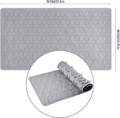 Miniatura 7 de Alfombra antideslizante para bañera  Alfombra de baño de goma real para bañera y ducha  Alfombra de baño para seguridad diaria  Alfombra de baño