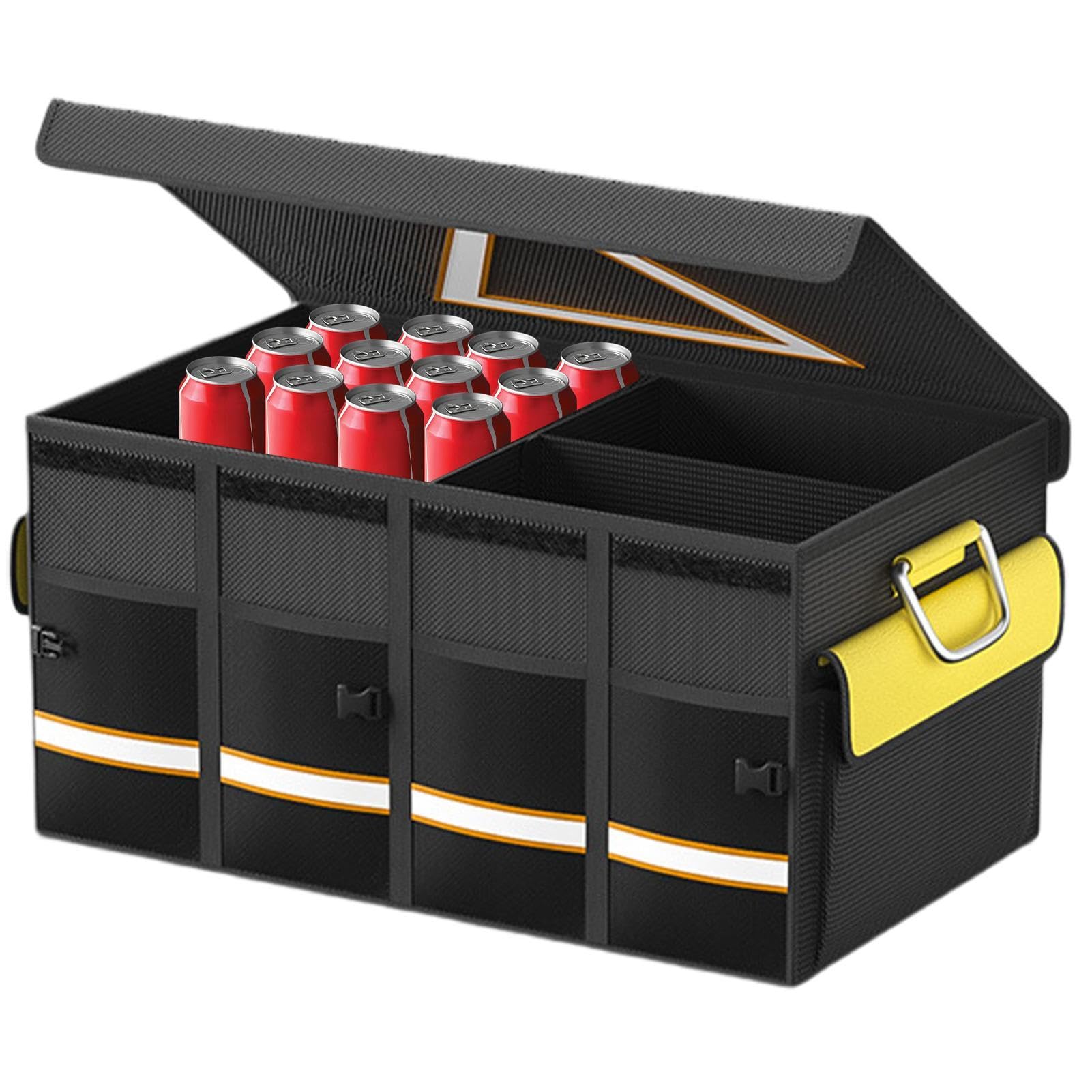 Scatola portaoggetti per bagagliaio, 1/5 pezzi, organizer per letti di camion, organizer per pickup, organizer per bagagliaio auto, pieghevole, multi scomparto per berline, auto, pickup, camion, | camion, organizer per pickup, organizer per bagagliaio aut