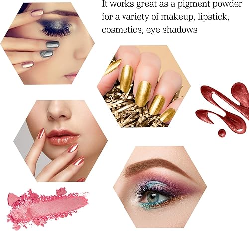 Miniatura 6 de Pigmento en polvo de mica, resina en polvo de 15 colores organizada con brillo de perlas nacaradas para hacer jabón de bricolaje, para slime,