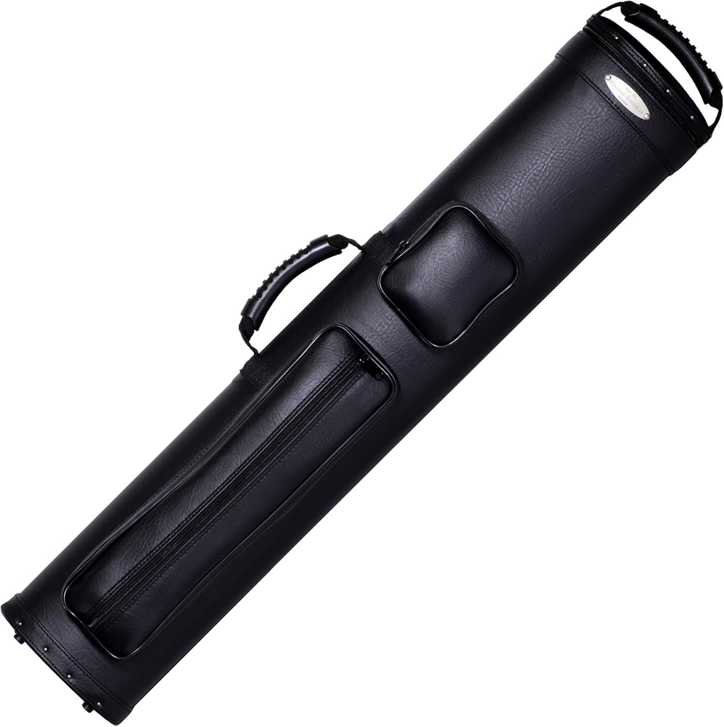 McDermott Shooters Collection 3x5 Oval Hard Billiard Pool Cue Case, Holds 3 Butts & 5 Shafts, Molded Tube Interior, Dual Pockets (5" & 16") with Jump Handle Sleeve, Top & Side Handles, Shoulder Strap