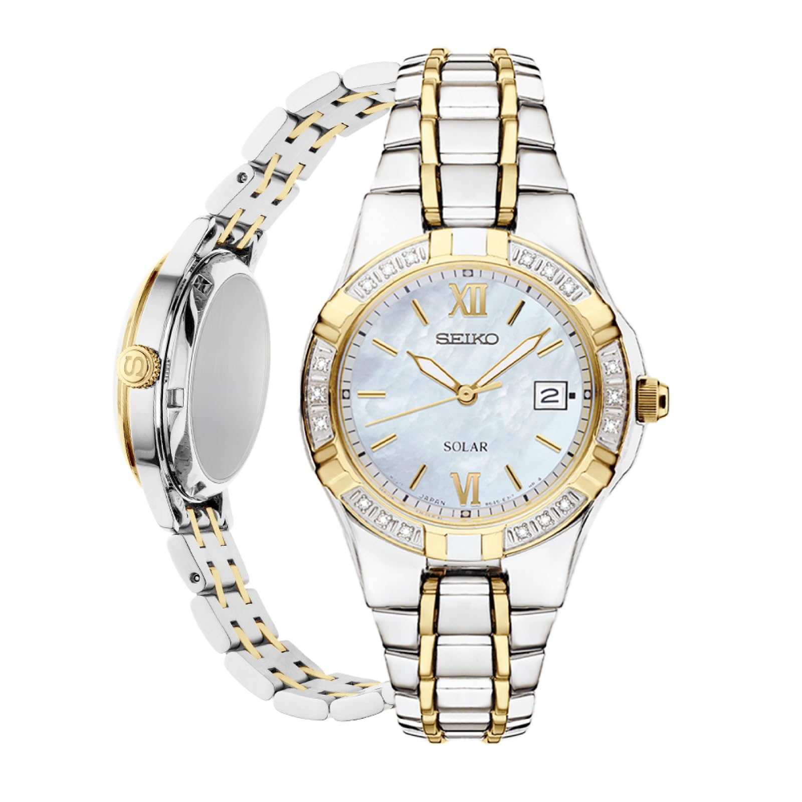 SEIKO SUT068 Women's Watch Diamond Collection Solar Power