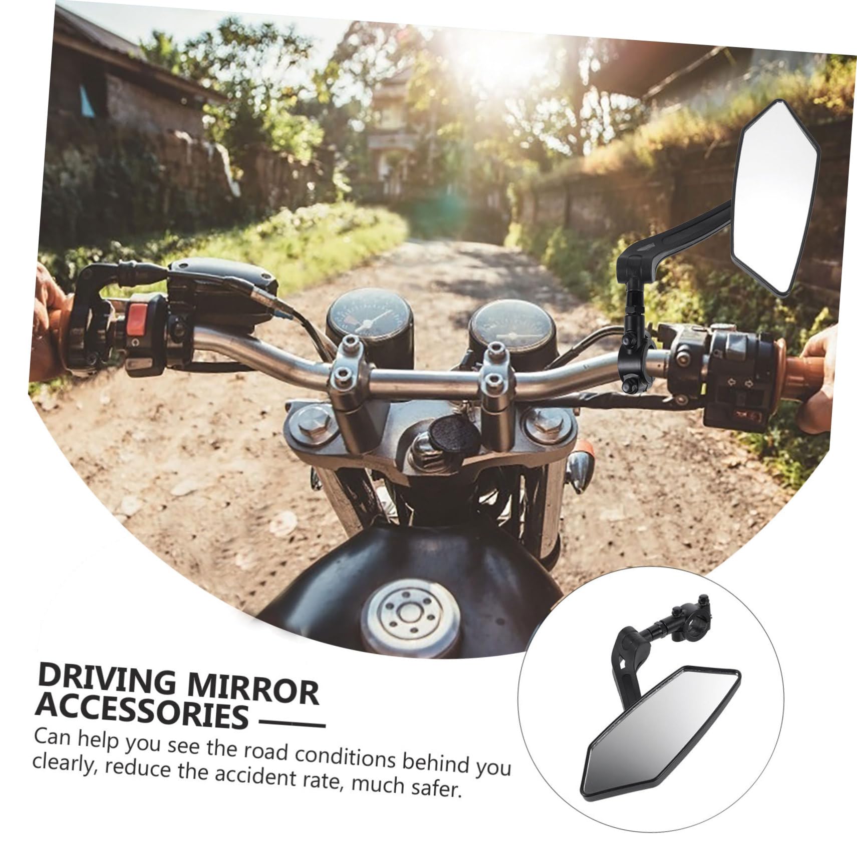 3 Pièces Rétroviseur de Vélo Droit avec Fixation Guidon Arrière pour Vélo de Montagne Accessoire de Cyclisme Large pour Conduite Sécurisée