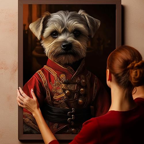 Miniatura 1067 de Thuan Chow Chow Retrato de mascota con disfraz real de perro en un disfraz retrato de perro con vestimenta Retrato medieval de mascota retrato