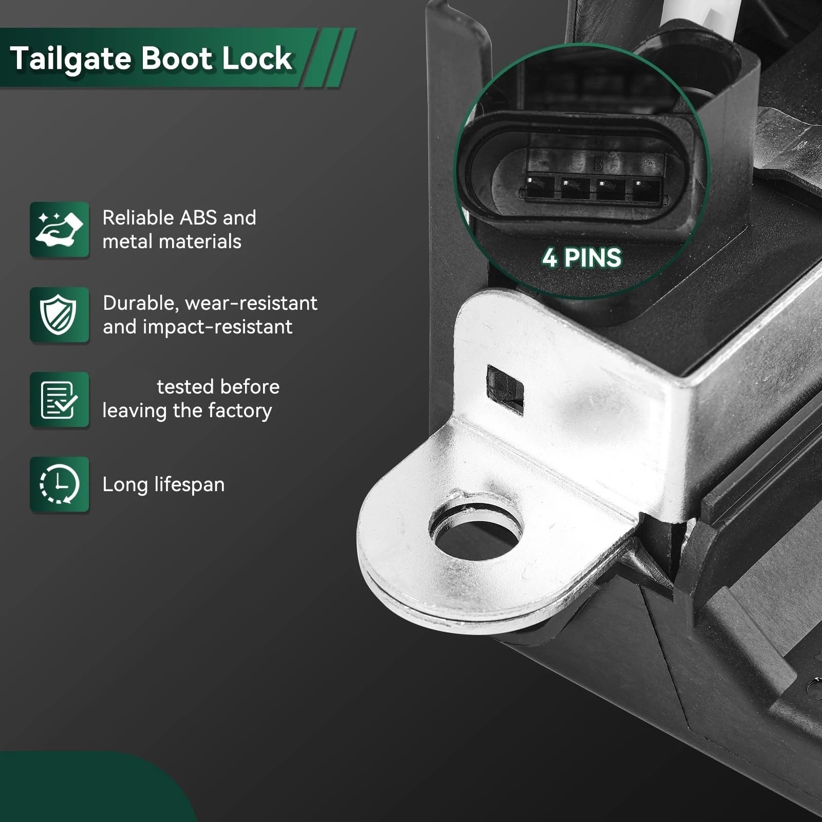 Rear Tailgate Boot Lock Latch Actuator For Seat Leon Toledo Altea Ibiza – 4 Pin