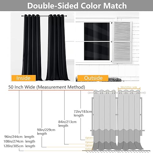 Miniatura 7 de Simplebrand Cortinas opacas de Halloween para dormitorio de 84 pulgadas de largo, juego de 2 paneles, aislamiento térmico, cortinas de ventana de