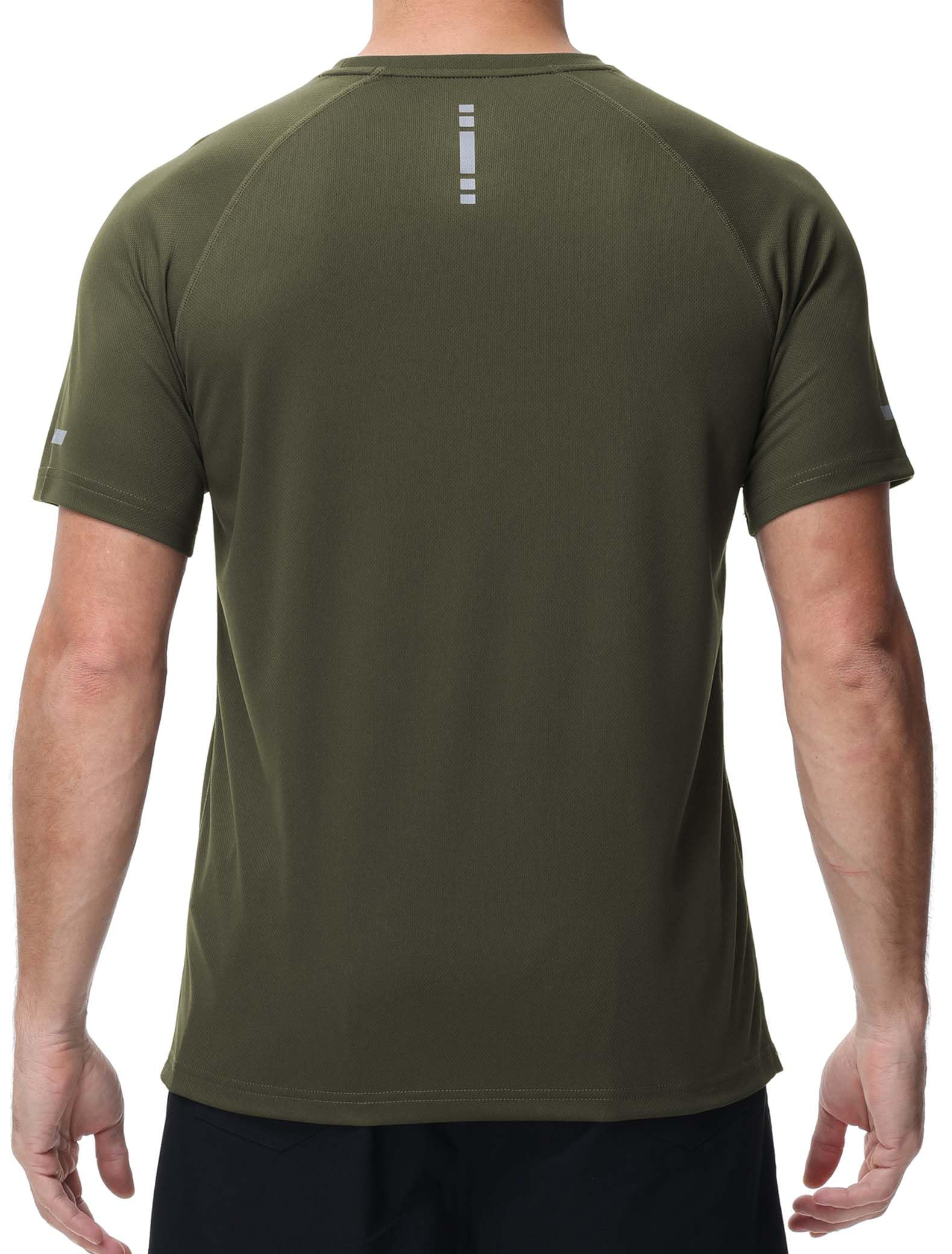 3-Pack Sport Tshirts Mężczyźni Koszula funkcjonalna Sportshirt Fitness Koszula do biegania Oddychająca koszula treningowa Mężczyźni Koszula do biegania Krótki rękaw-Black/Navy/Green-3XL