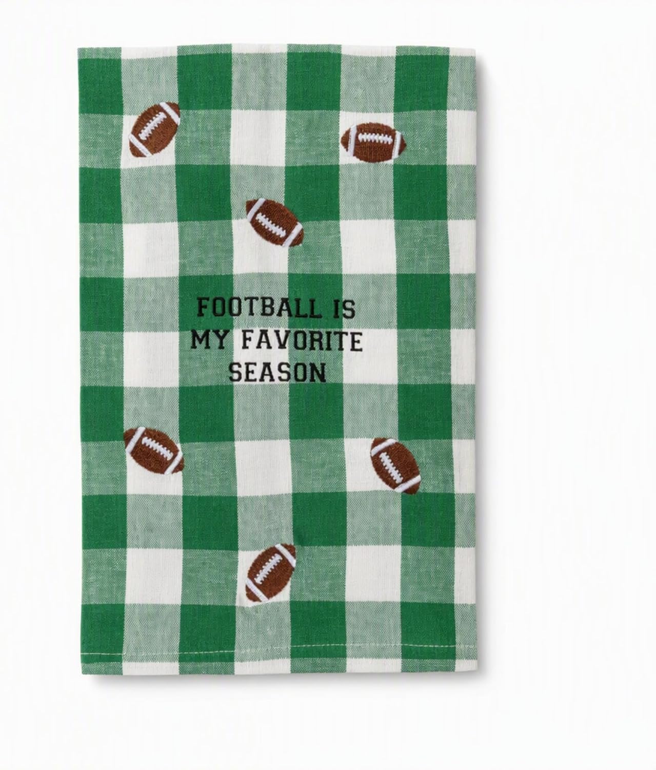 Mud Pie Football Fav Season Decorative Bar Towel, Decorative Kitchen & Hostess Gift Towel, Seasonal Kitchen Decor
