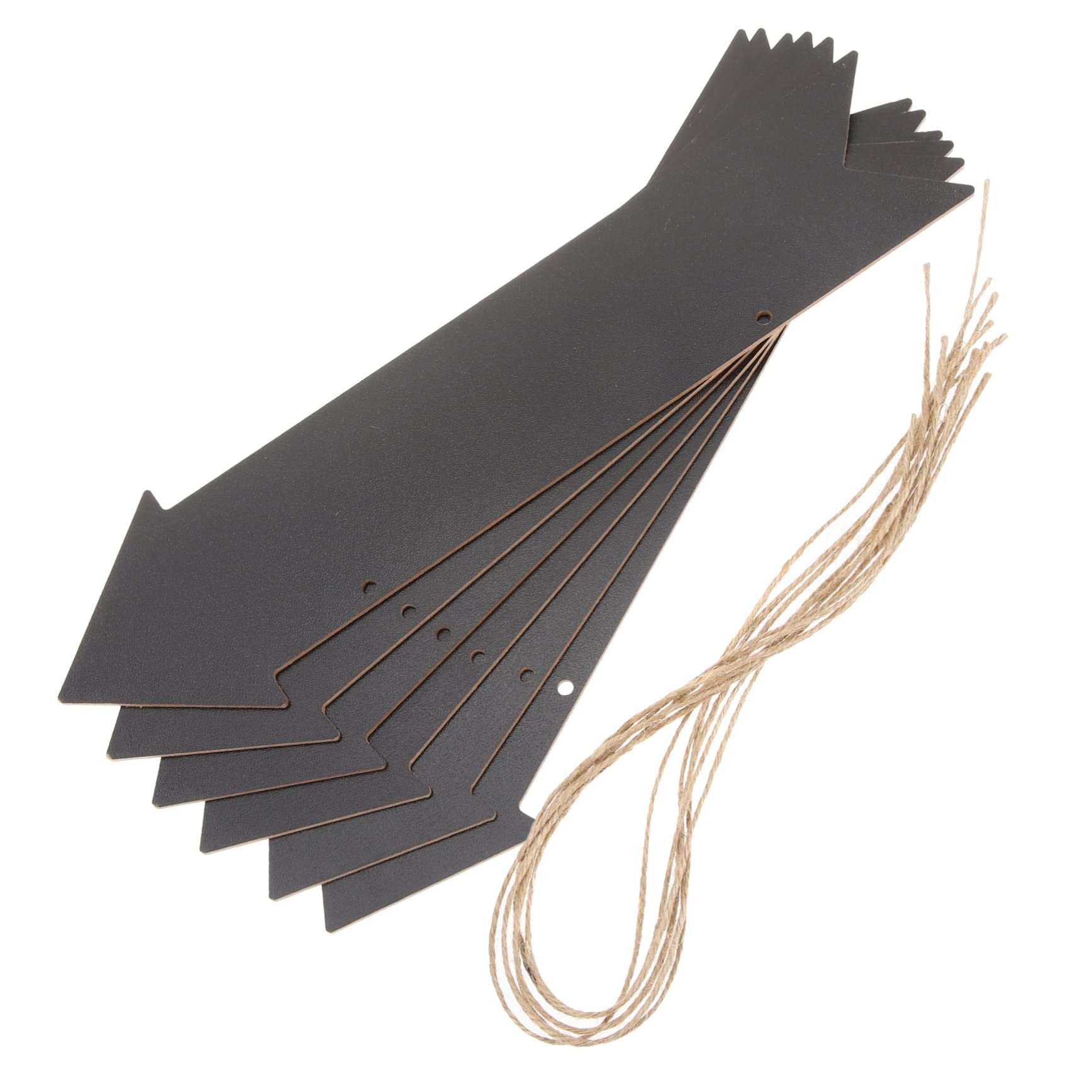 Panneaux décoratifs fléchés en bois foncé de qualité supérieure | Set de 6 pièces