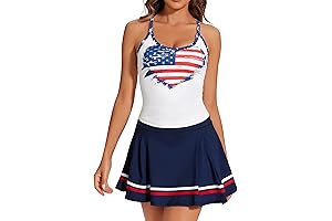 BEGOING Women's American Flag Shirts Patriotic Mini Skirts Set for 4th of July Outfits