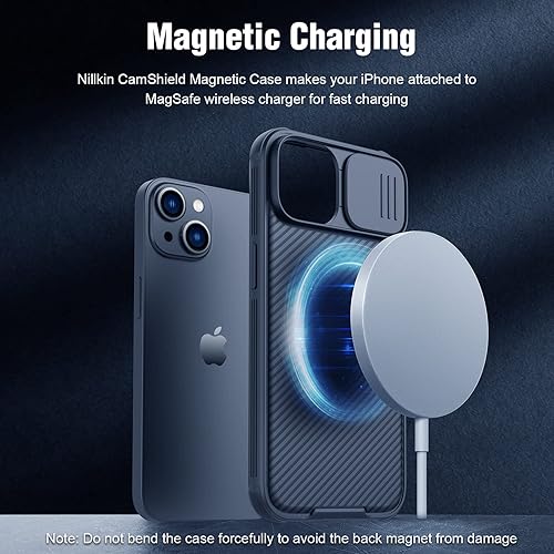 Miniatura 2 de Nillkin Camshield - Funda magnética para iPhone 14 Pro, compatible con Magsafe, funda deslizante para cámara 14 Pro, PC duro y TPU, antiarañazos,