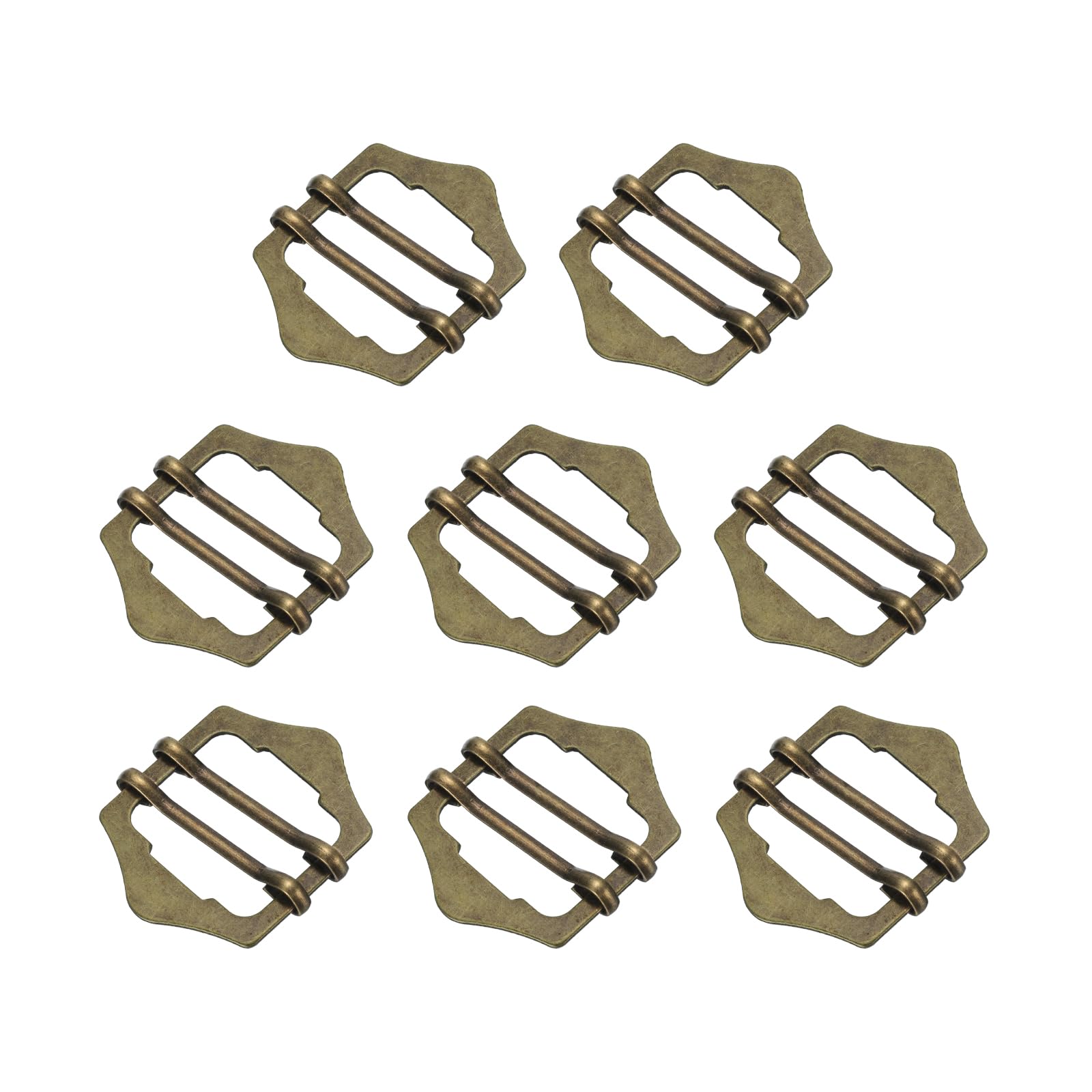 QUARKZMAN 8 stuks verstelbare schuifgespen van metaal, 20 mm gesp-clip-rol Tri Glide textielband voor vesten, jurken, vervangende tassen (zilver), Zilver, 20mm