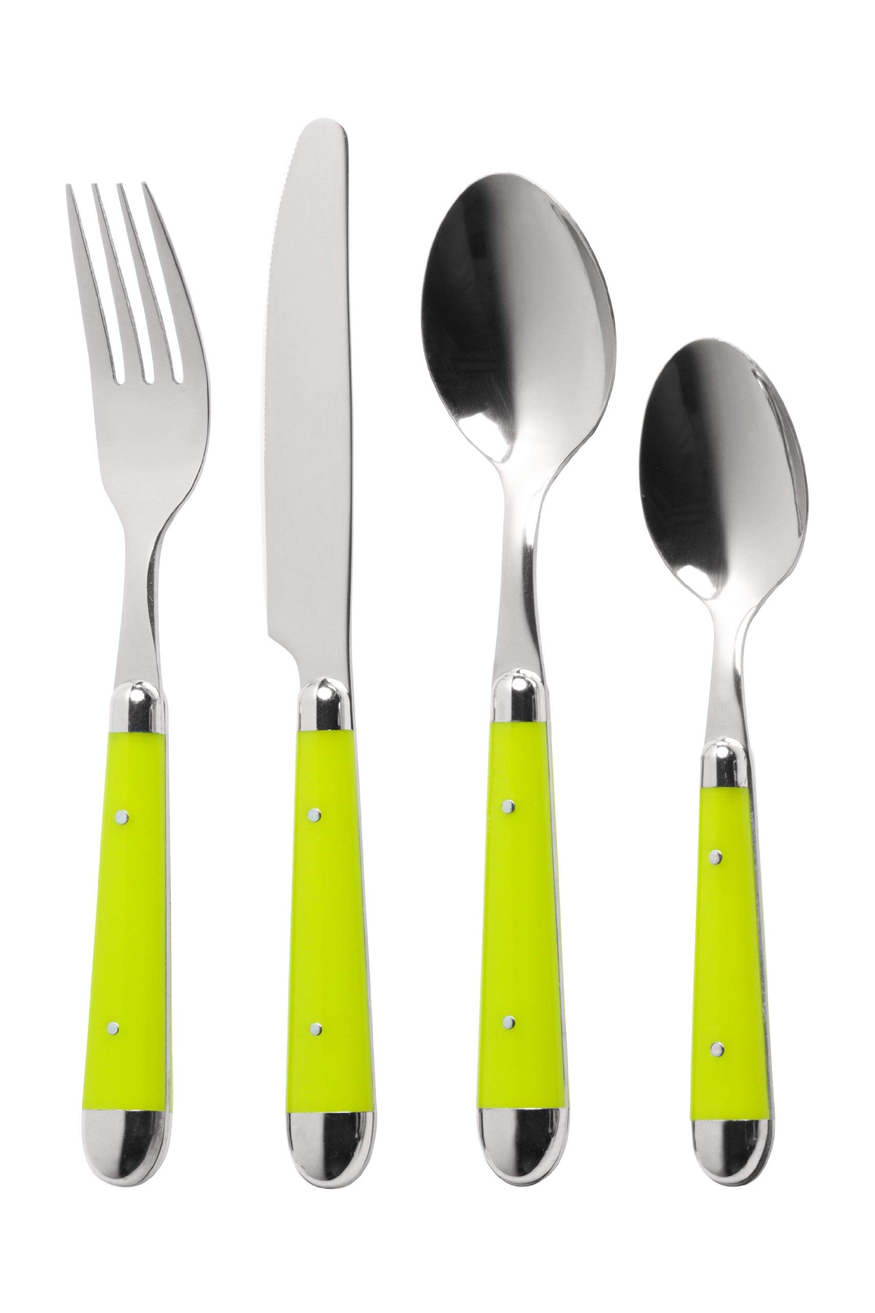 Premier Green Housewares Brasserie Cutlery Set - Lime Piece Size 16
