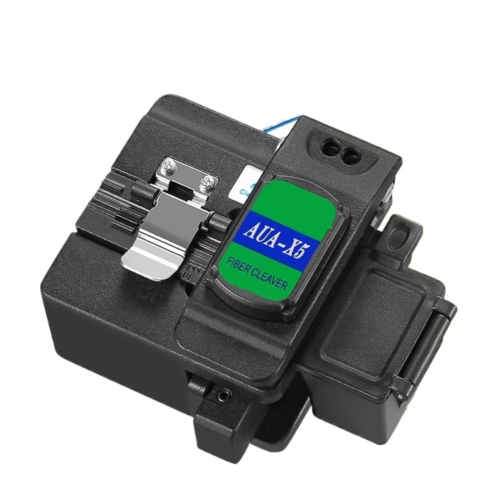 AUA-X5 Fiber Cleaver FTTH Cold Hot Melt Connection Optical Cable Cutting Knife Tools 16 Face Blade Optoelectronic Cleaver(AUA-X5 and Blade)