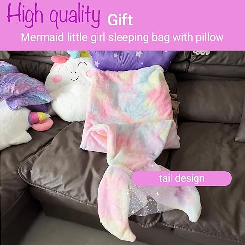 Miniatura 9 de Nalexmi Saco de dormir para niños, sacos de dormir de animales para niños, niños y niñas, almohada suave, tapete para siesta preescolar, 3 a 12