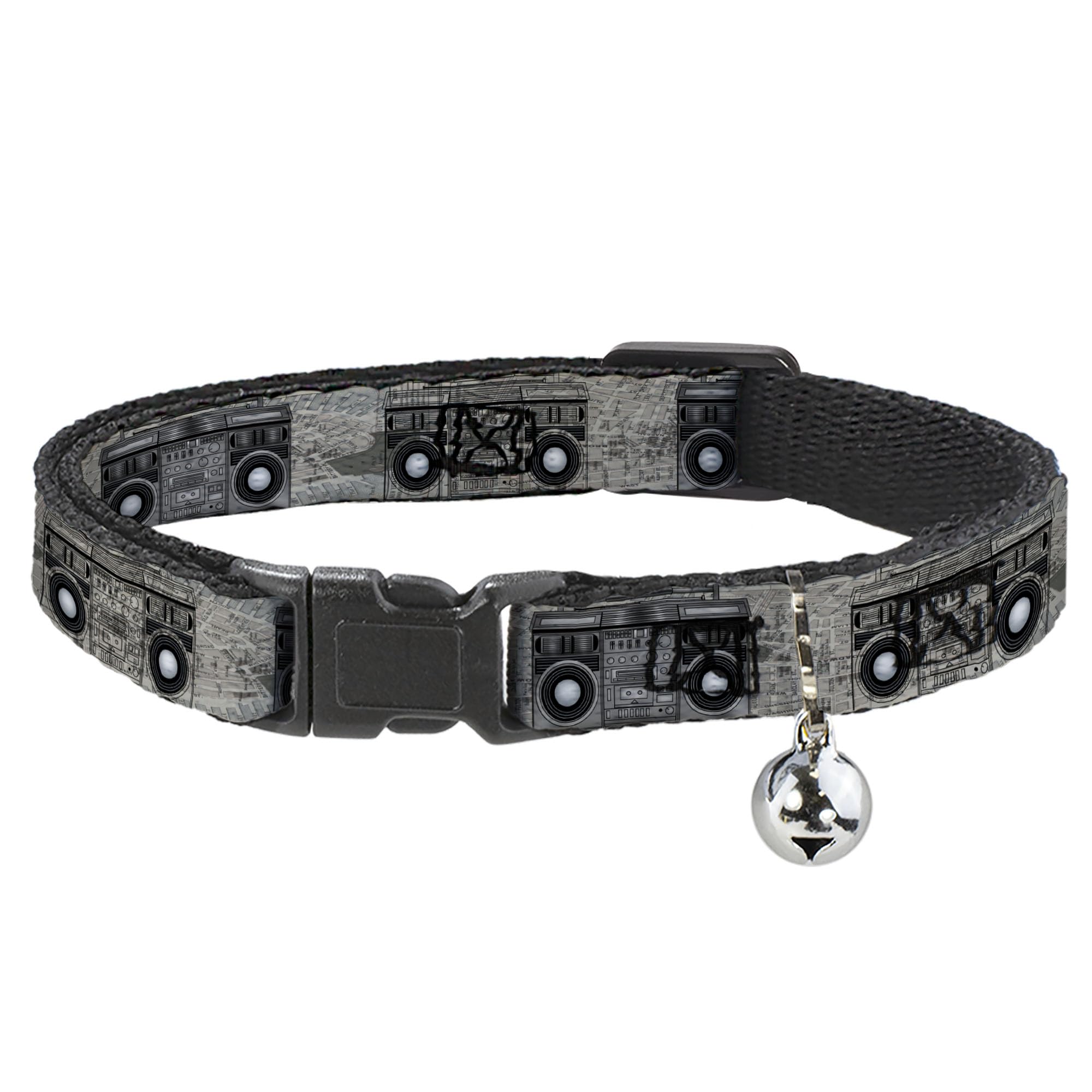 Collar para gato mediano de 1,27 cm ancho regulable con cierre de seguridad