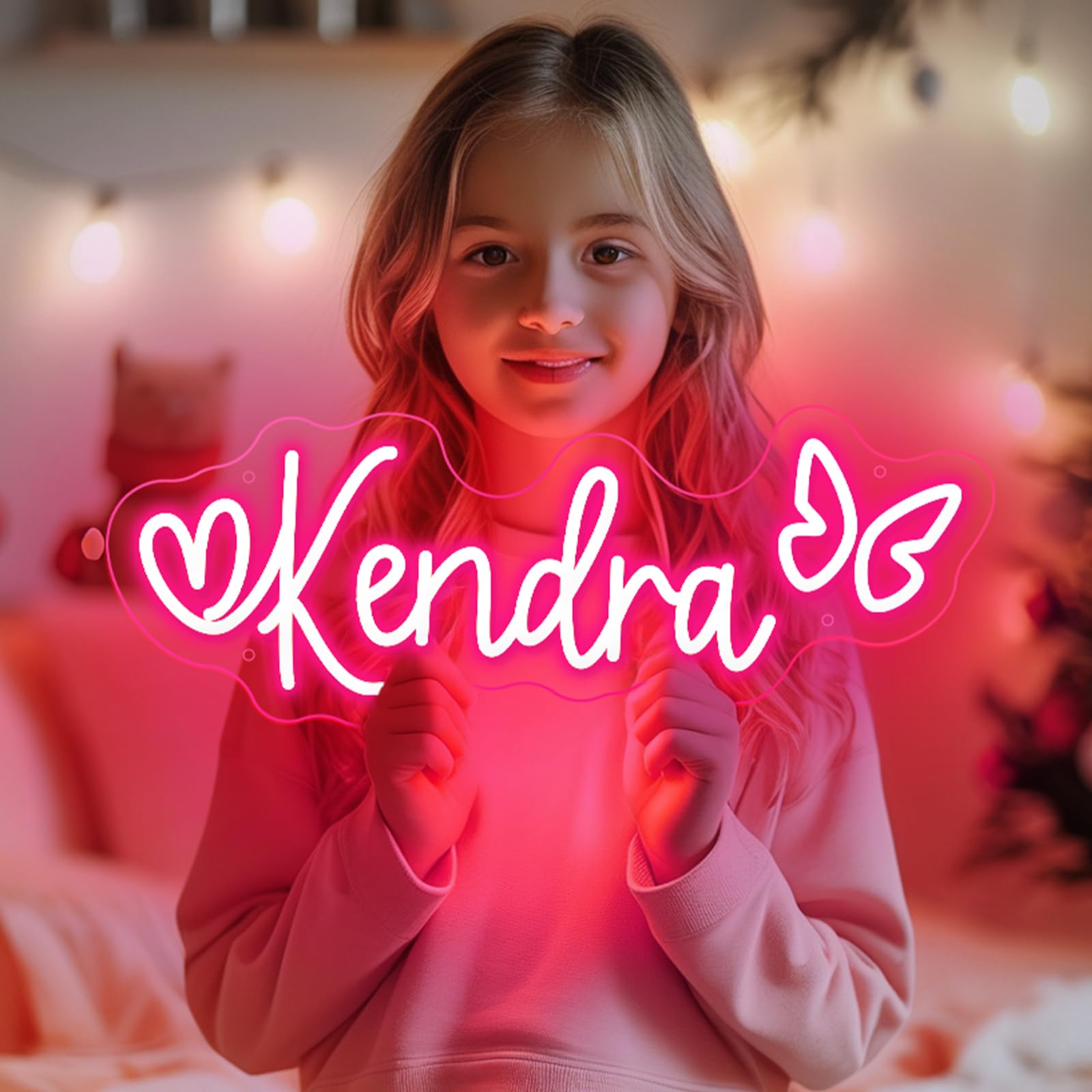 Neonowy znak świetlny, neonowy znak do dekoracji, wiszące, podświetlane litery, USB LED znak na przyjęcie urodzinowe, do sypialni, baru, dekoracja, prezent, neonowe światła na ściany, 40 x 25