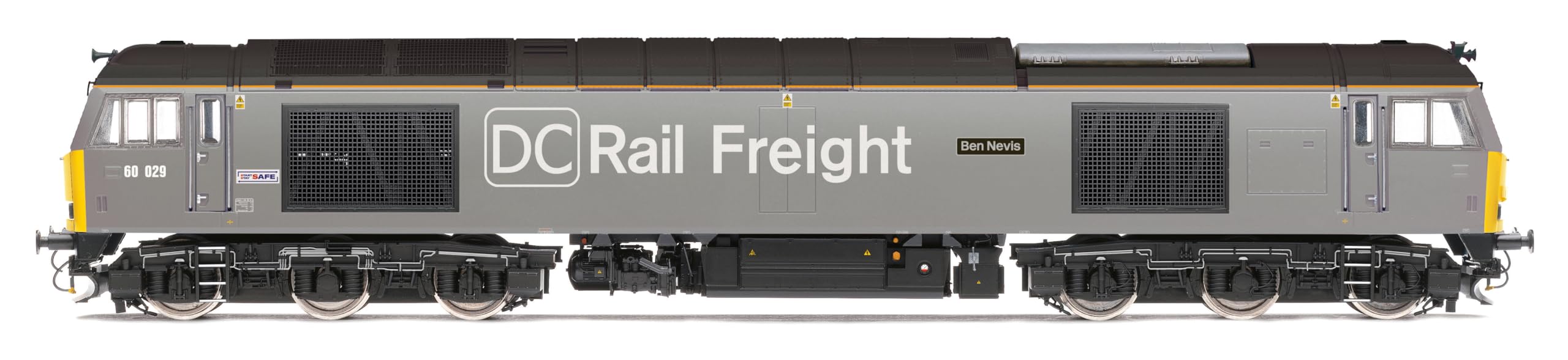 Hornby Diesel Train - R30374 DR Rail Class 60 Co-co 60029 Ben Nevis - Era 11 00 Gauge Locomotives for Train Set, Engine Models for Adults - 1:76 Scale Model Gift, Grey