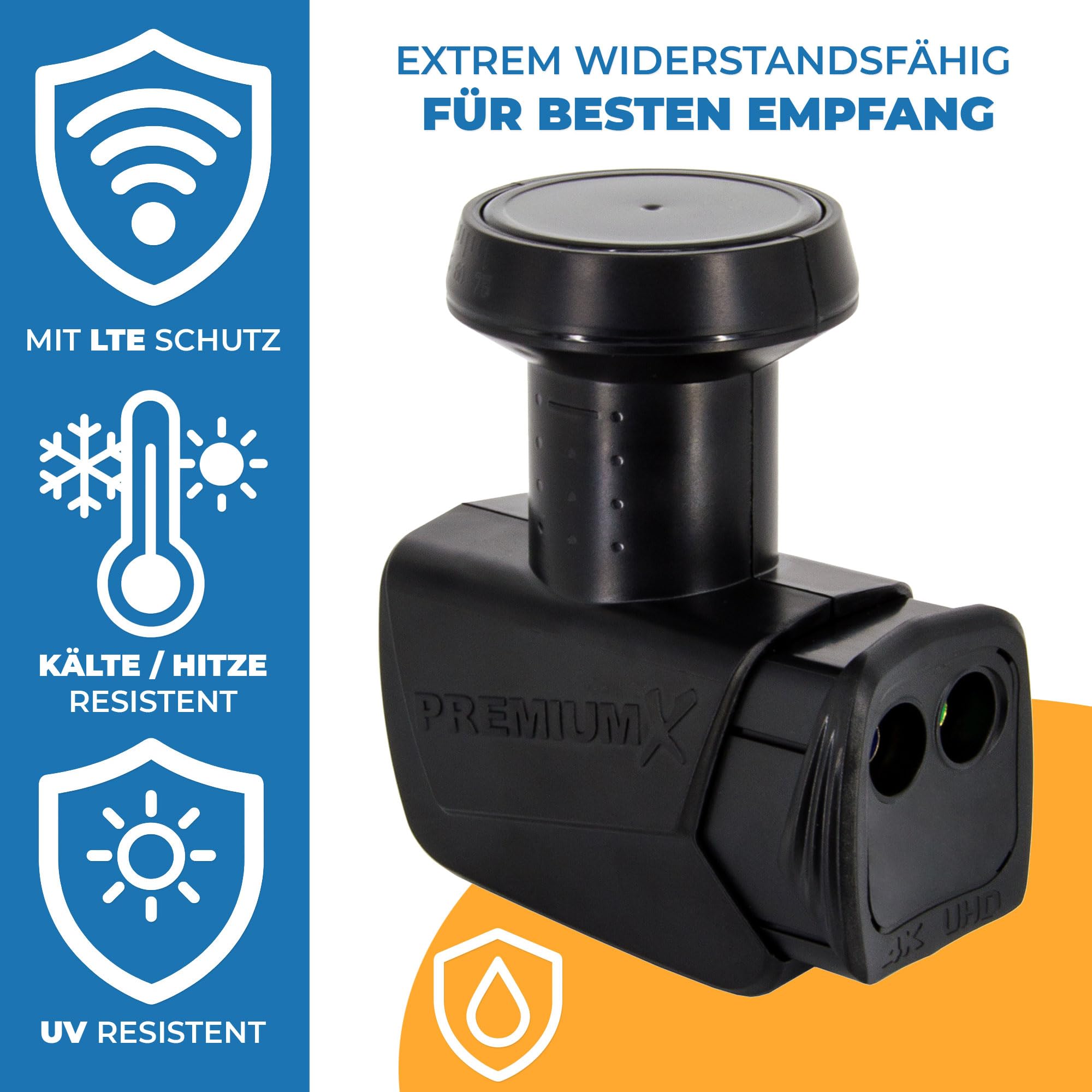 Convertisseur Lnb En 1 Sortie TECHZOCO Convertisseur LNB Universel LNB Pour Antenne Parabolique, Universel Single LNB, LNB Sat Digital (DVB-S2), Bruit 0,1 DB, 8K, 4K, UHD, HDTV, 3D, étanche, Connexion F Plaqué