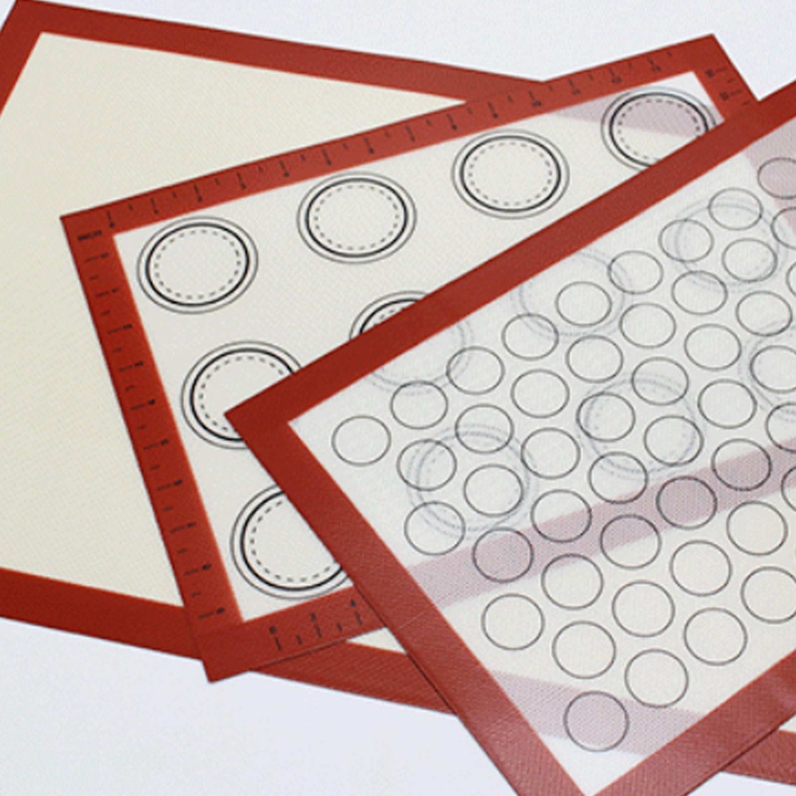 Wiederverwendbar Fiberglas-Silikon-Backmatte, antihaftbeschichtet, waschbar, wiederverwendbar, multifunktional, verdickte Silikon-Backmatte Klebt nicht(60cm)