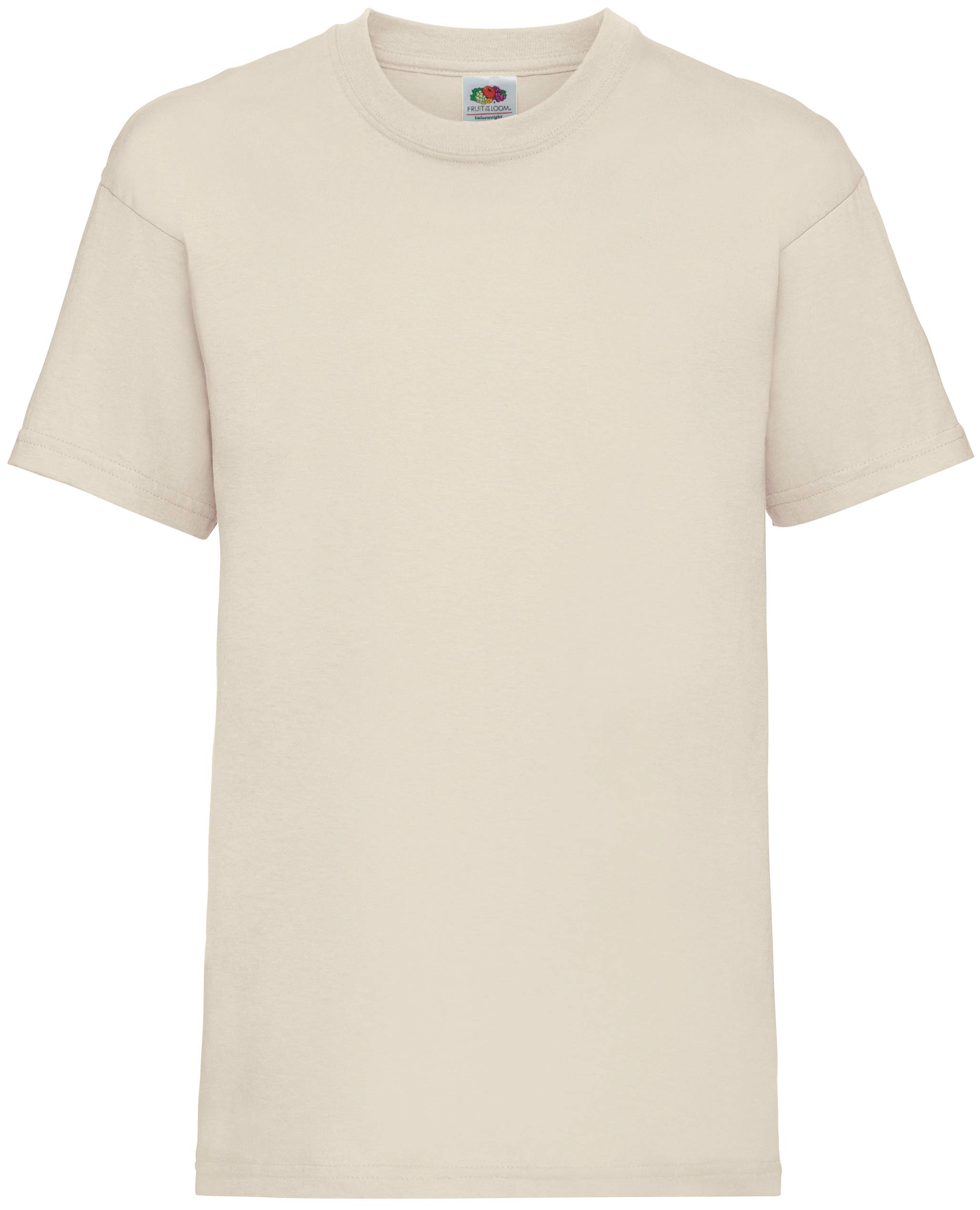 Fruit of the Loom boys' t-shirt., Boys', 61-033-0, natural, 128 cm