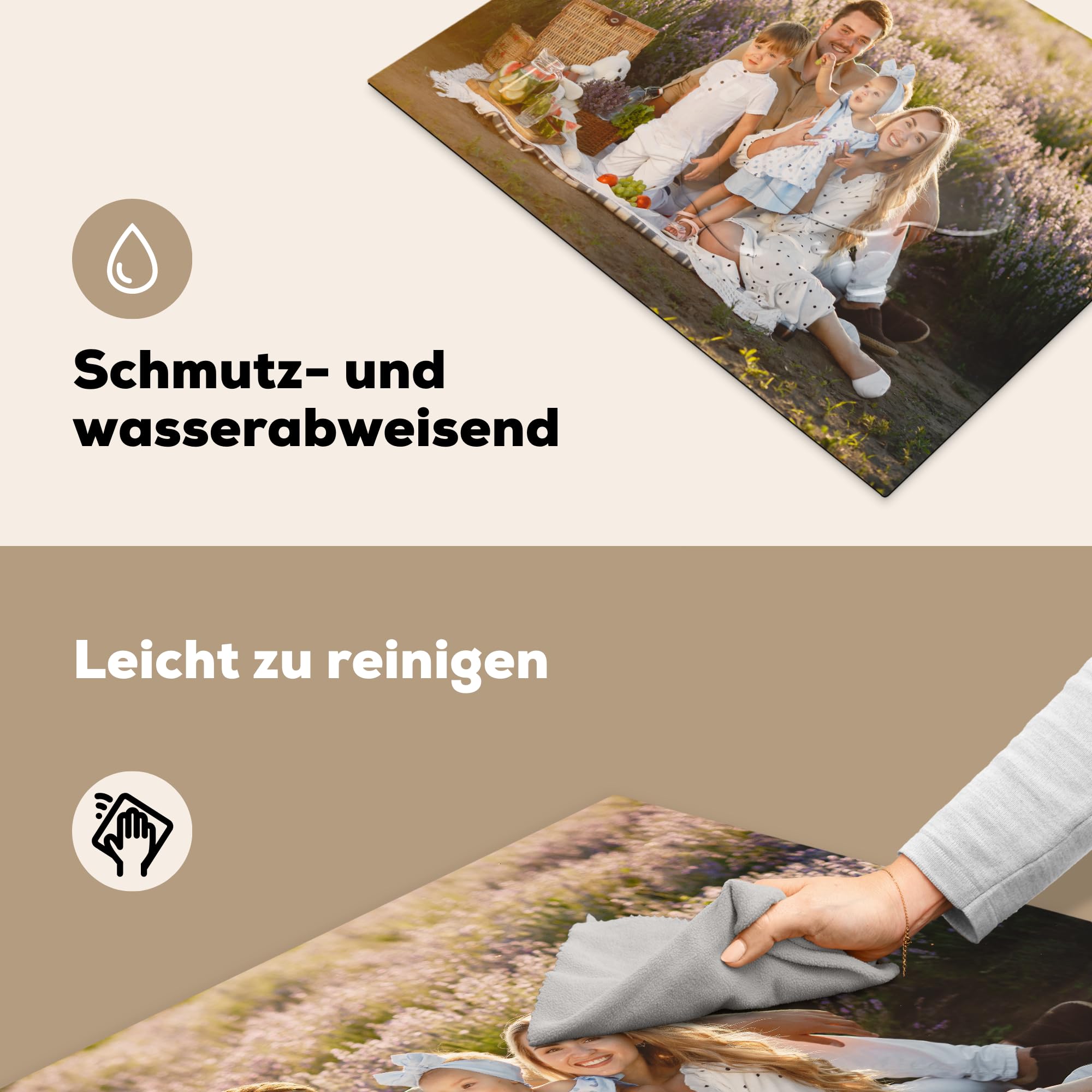 KitchenYeah© Herdabdeckplatte Personalisiert Einteilig Küche Abdeckplatte für Ceranfeld Abdeckung Induktionskochfeld Aufrollbare Matte dein Foto - Bild - 52L x 60B cm