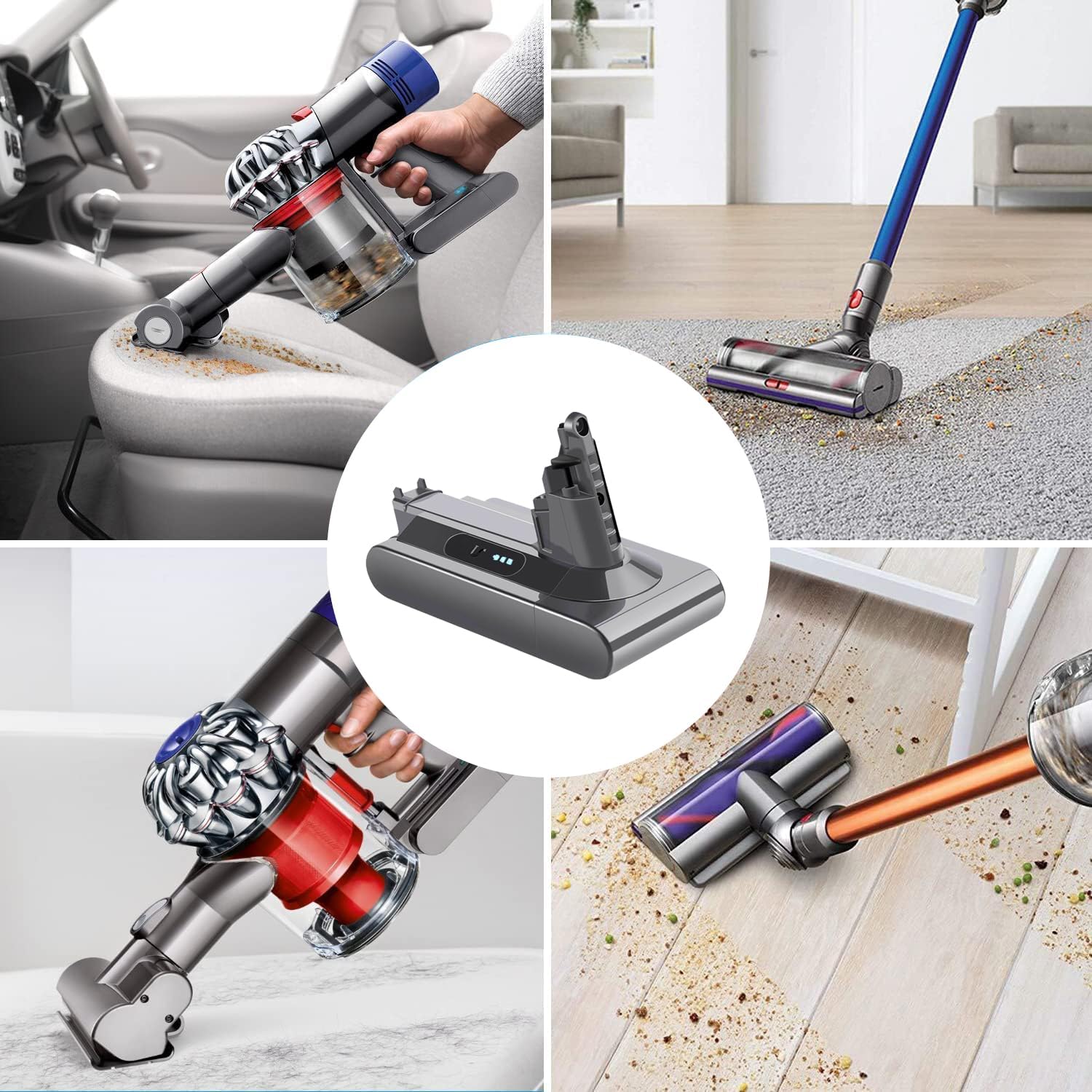 6000mAh 25.2V V10 Battery Replacement for Dyson V10 SV12 Battery V10 Animal V10 Absolute V10 Fluffy V10 Motorhead Cordless Stick Vacuum Cleaner (NOT FIT SV10)