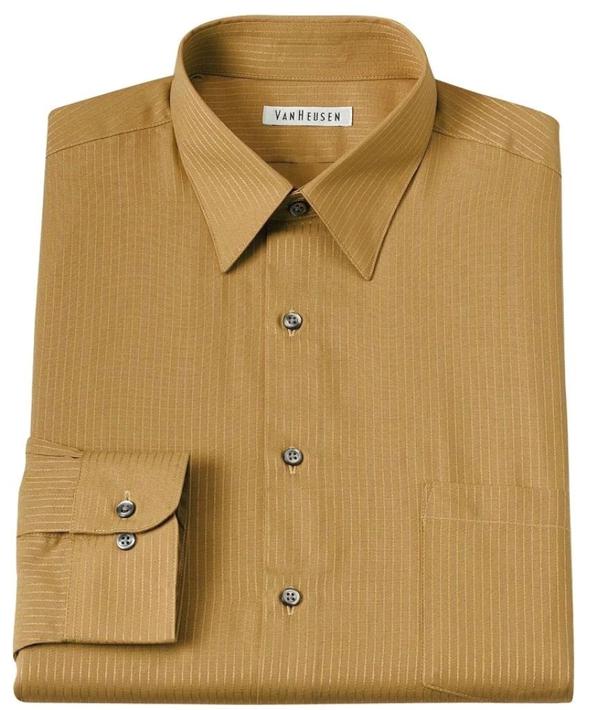 Van Heusen Mens Classic Fit Satin Stripe Dress Shirt 15