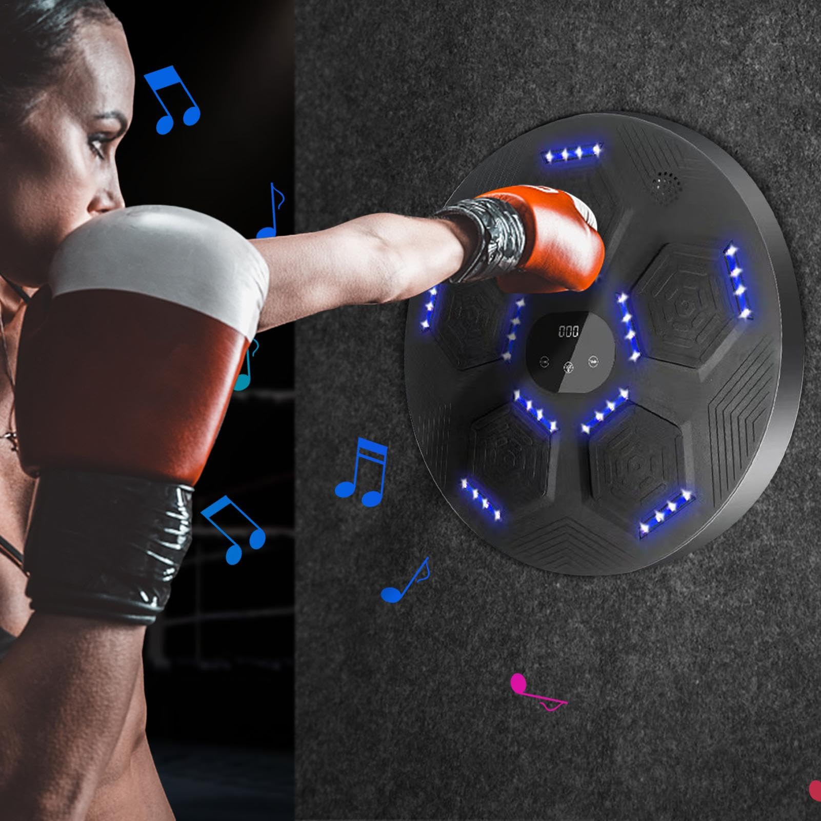 Macchina da boxe montata a parete, Macchina da boxe per musica elettronica | Macchina per allenamento a casa per allenatore di boxe con velocità
