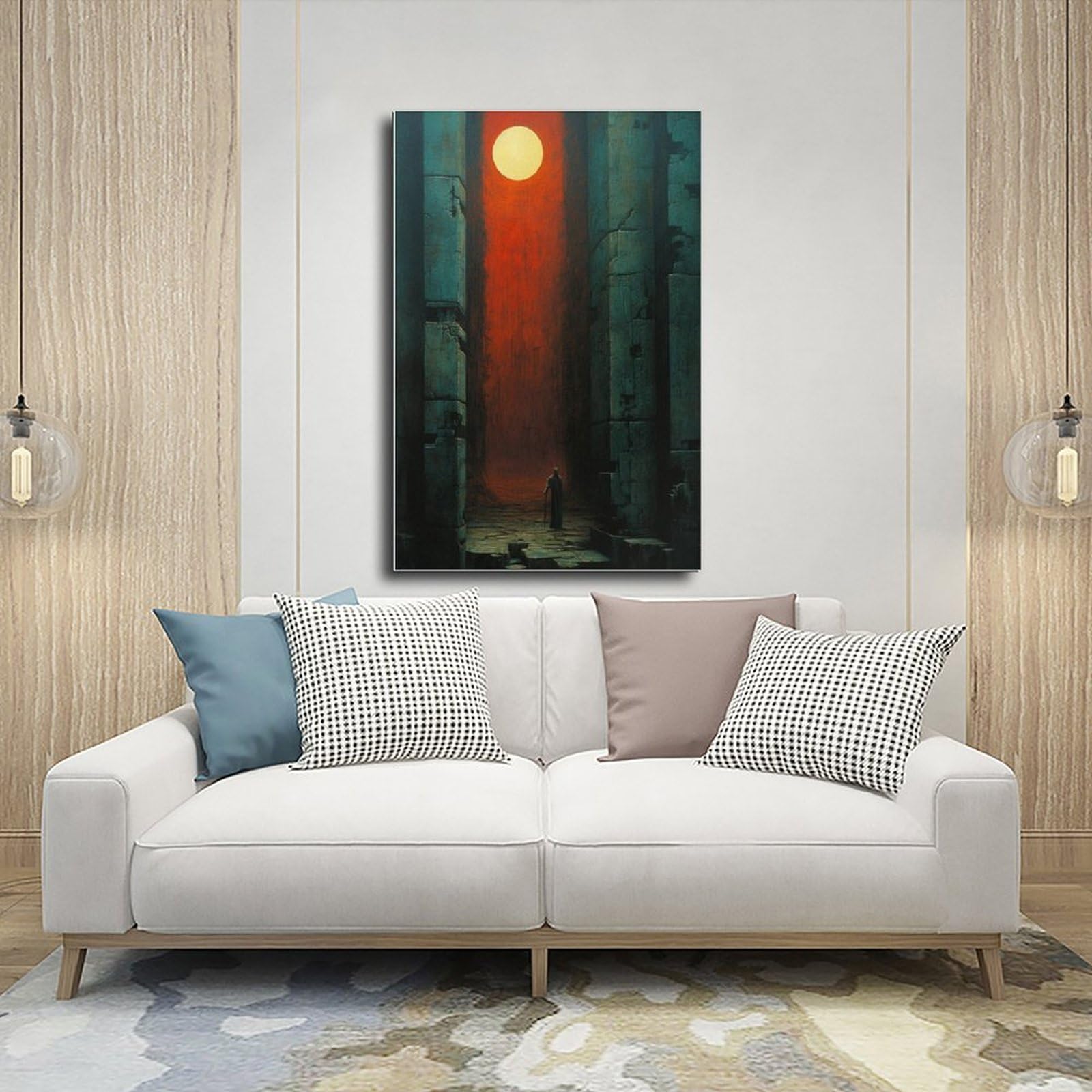 Leinwandposter "The Sun in The Cracks", Schlafzimmerdekoration, Landschaft, Büro, Raumdekoration, Geschenk, 60 x 90 cm