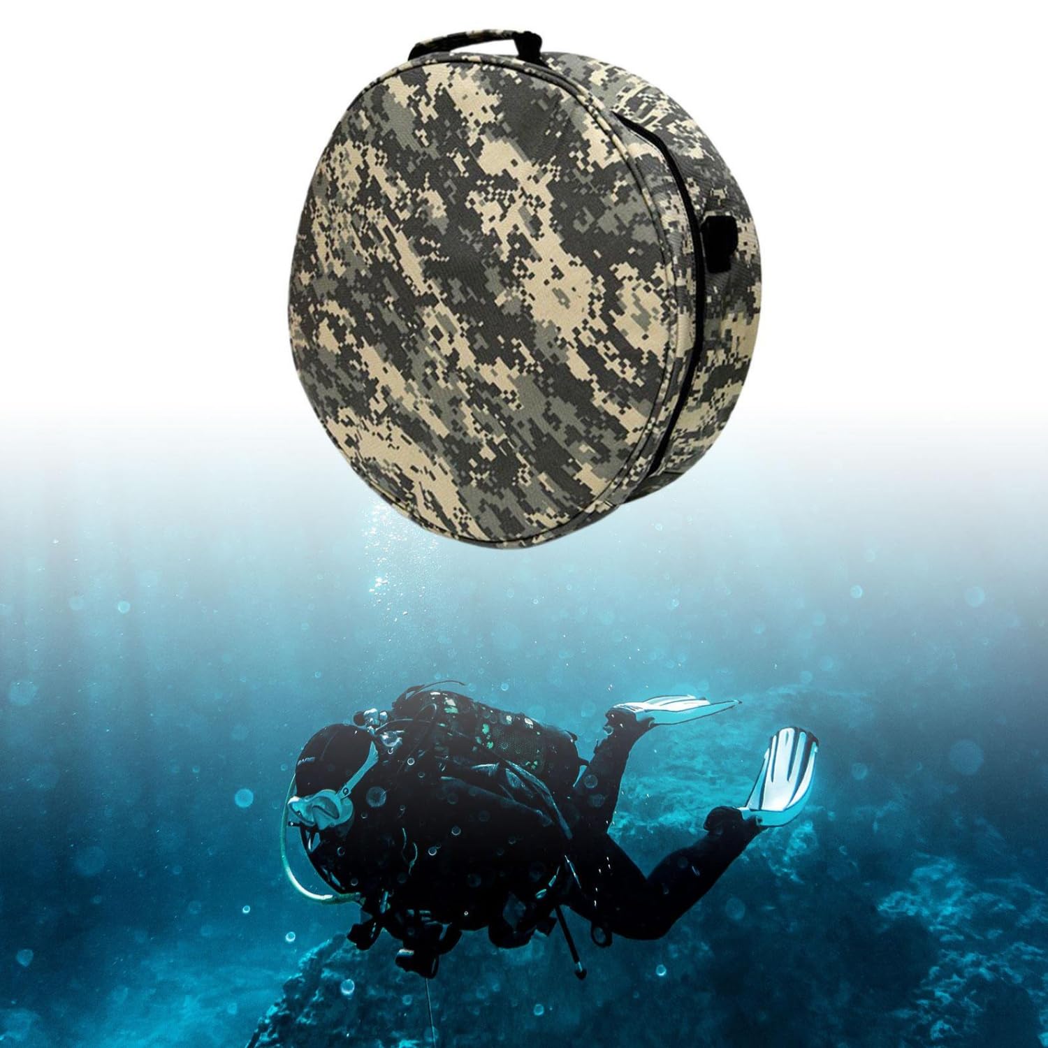 Borsa in nylon per immersioni subacquee, portatile, da viaggio, attrezzatura protettiva, borsa da trasporto per immersioni subacquee e snorkeling, con tracolla regolabile