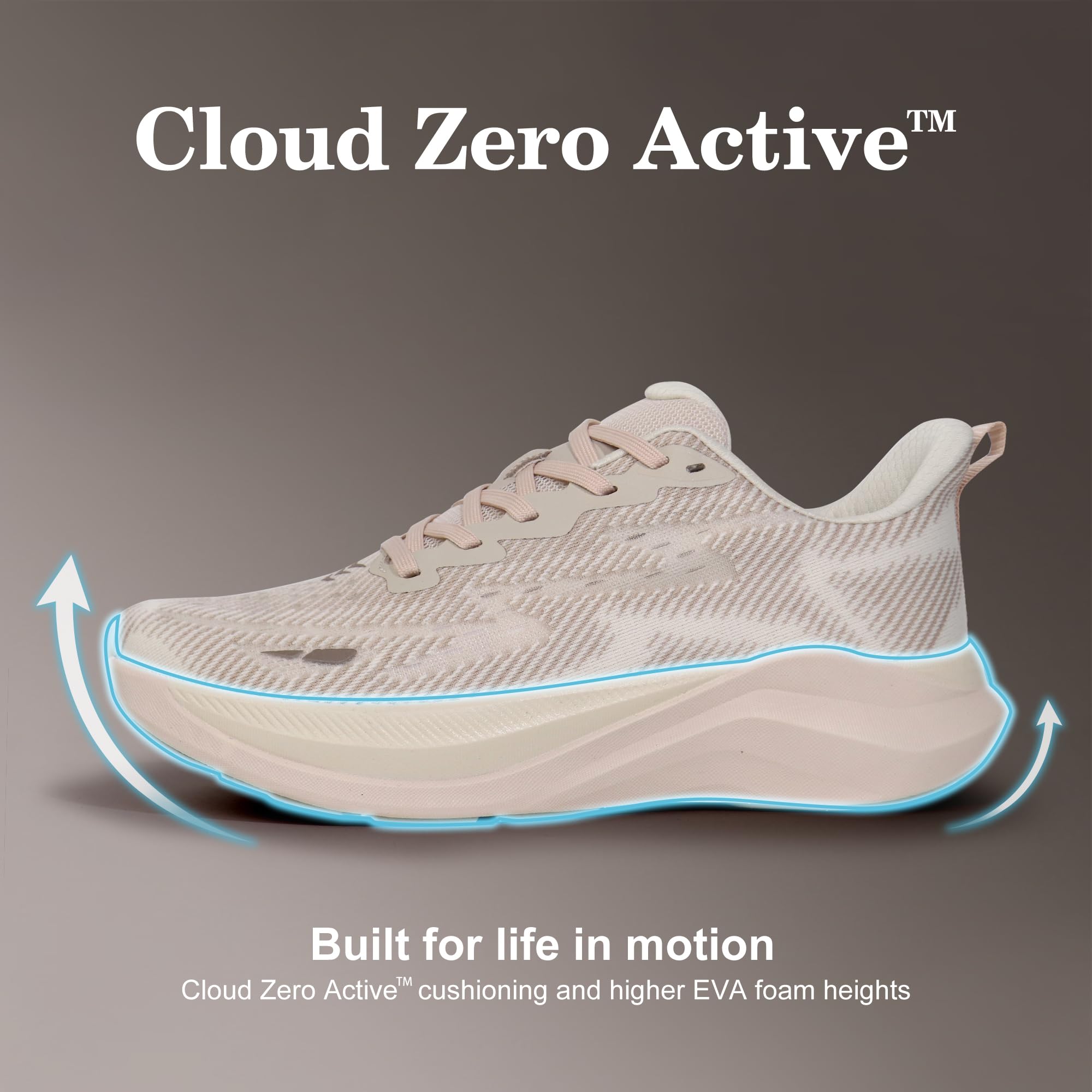 Hawkwell Men's Cloud Zero Active Cushion Breathable Tennis Walking Running Gym Workout Jogging Fashion Sneakers Medical Work Shoes,Knit Beige,9 M US