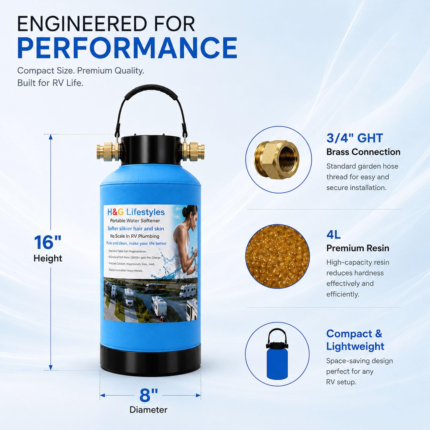 RV Water Softener - Portable & Easy to Use -4