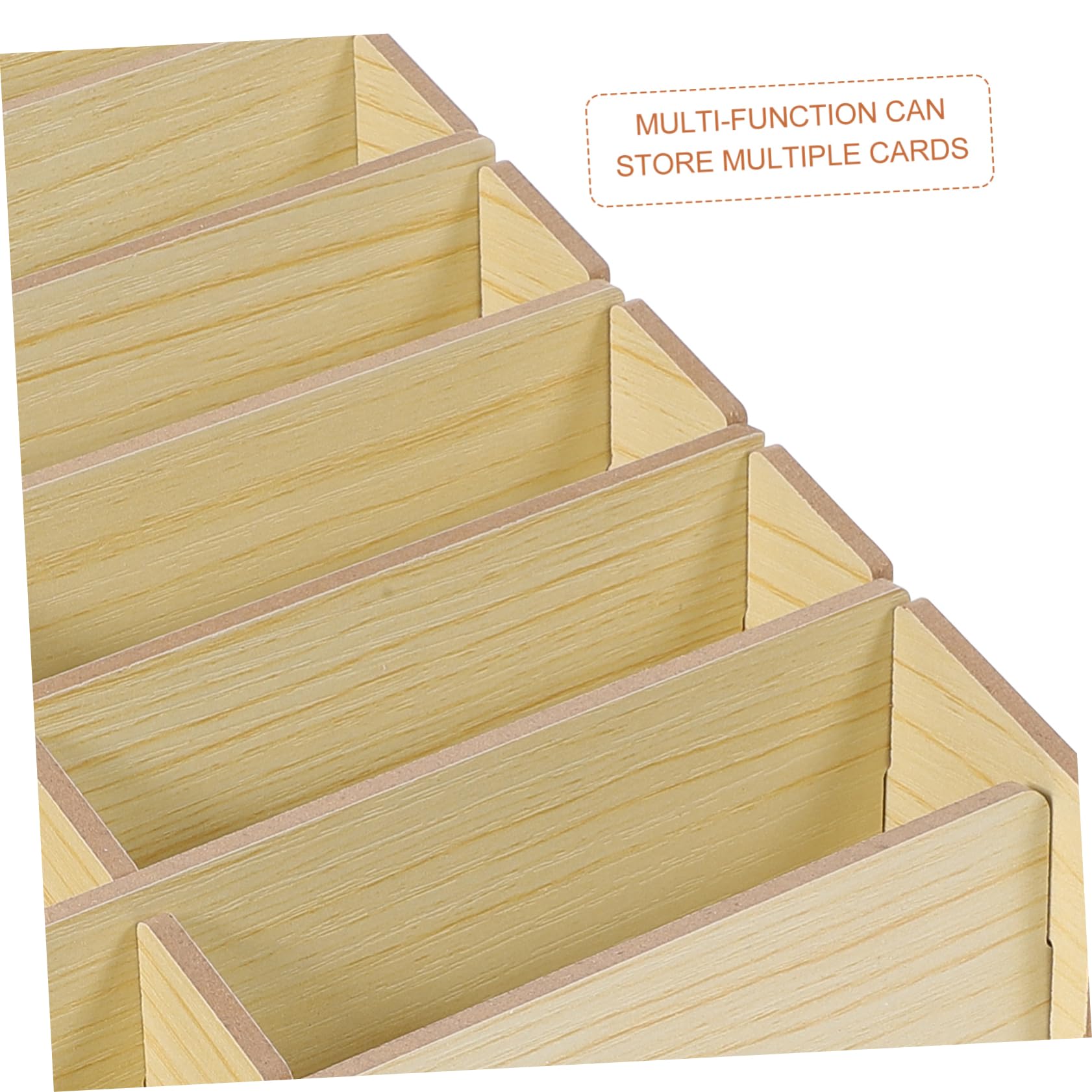 Hohopeti Caja Organizadora de Madera Múltiples Compartimentos para Almacenamiento de Cartas de Juego y Objetos Pequeños, Fácil de Transportar y Gran Capacidad