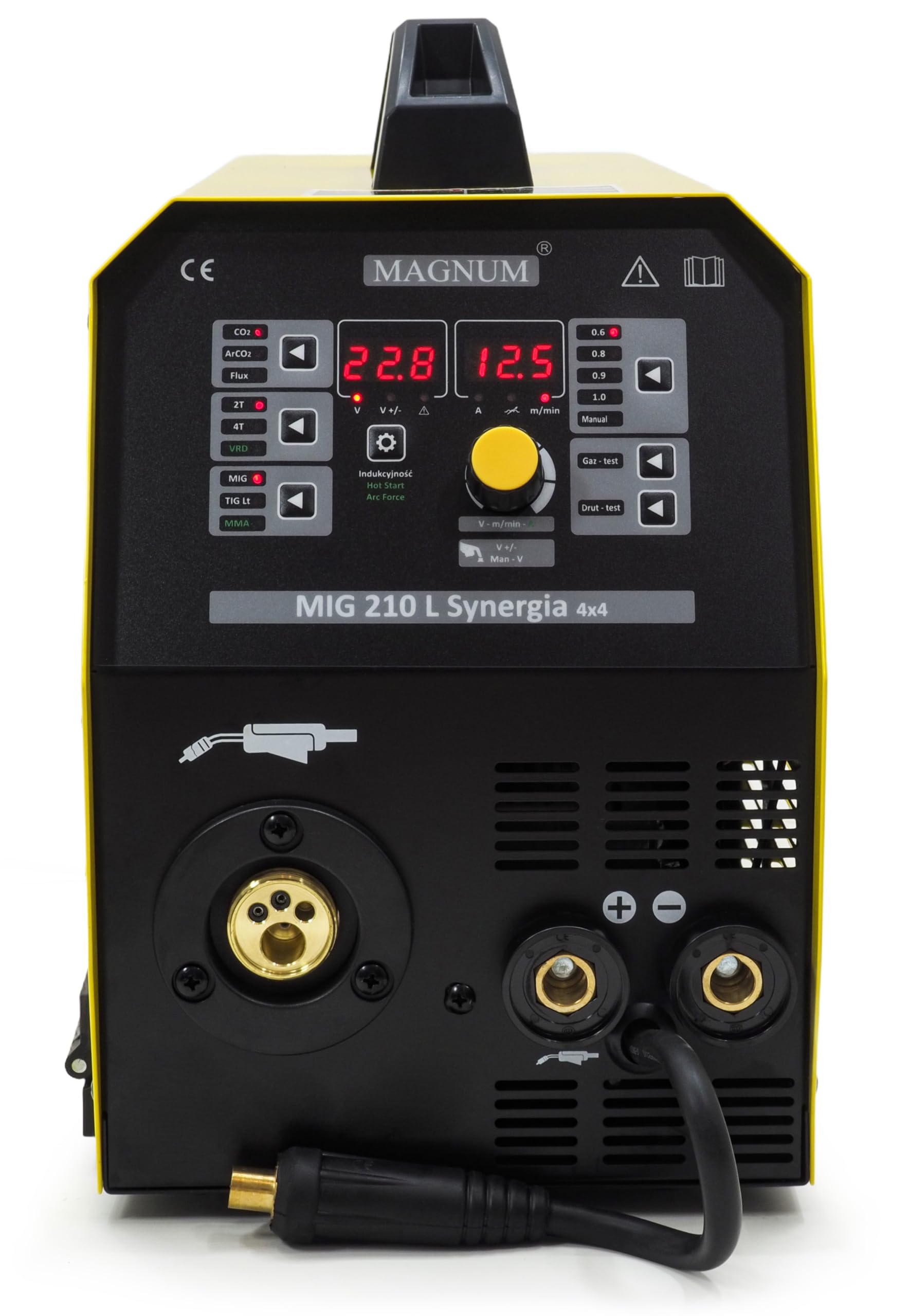 Soldador MIG MAG con Gas sin Gas MAGNUM 210L - Soldador Hilo MIG 200A - Soldadora TIG Antorcha SR-17V 4m - Soldador Inverter TIG MMA - Kit Completo Botella Casco Escuadras Magnéticas (Set 2)