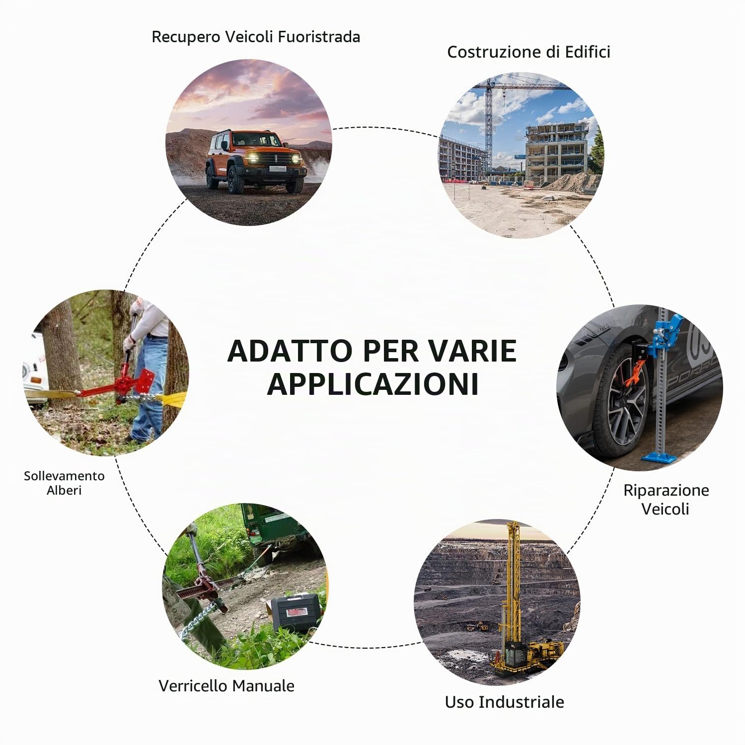 KATSU Farm Jack Heavy Duty 48" 3 Ton Capacità di Carico Offroad Martinetto con Attacco Sollevatore Lift Mate, Cricchetto ad Alto Sollevamento Cric Fuoristrada per ATV 4x4 Trattori Camion