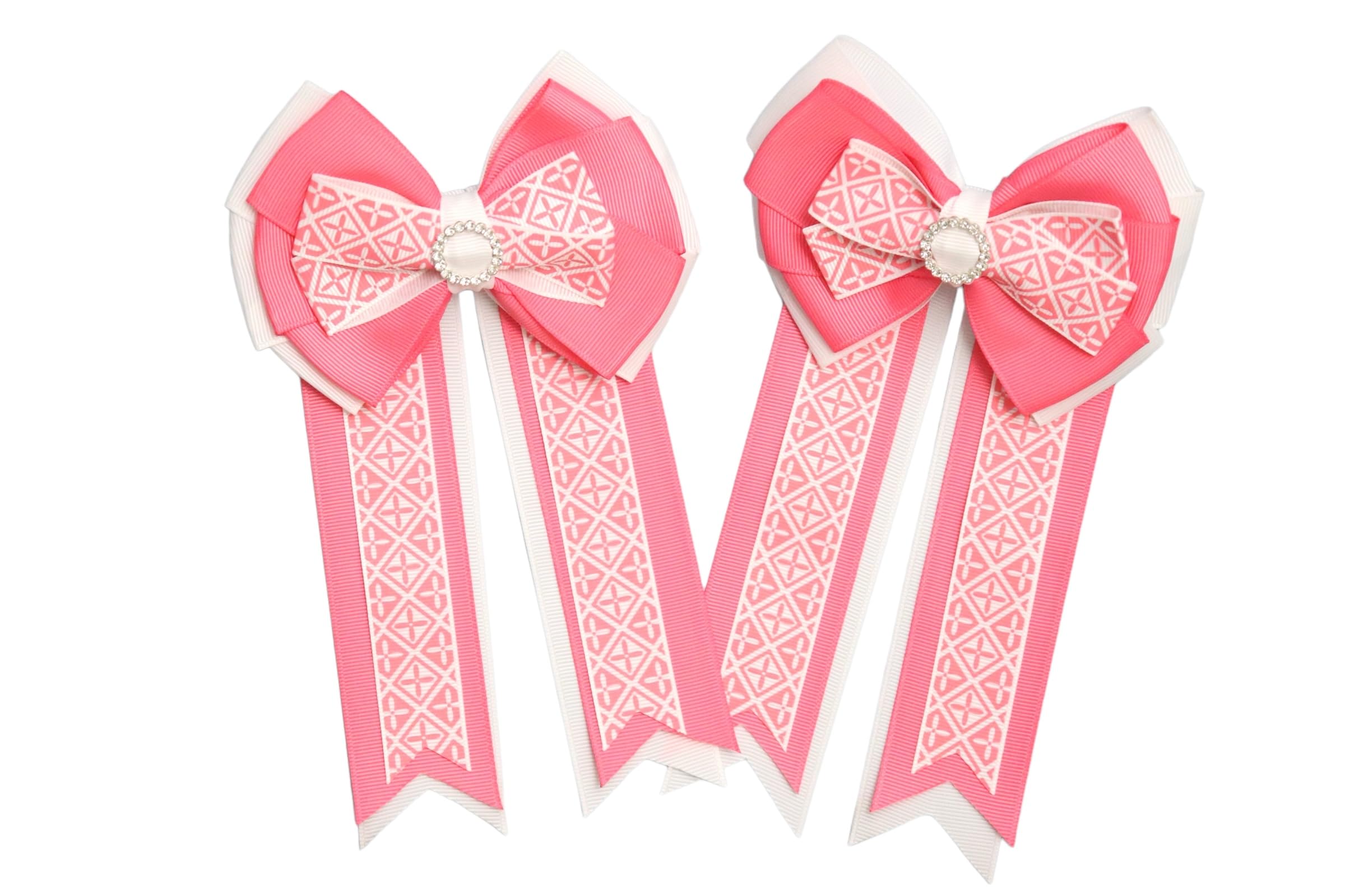 Heads Up Apparel Horse Show Bows (Coral), 1 Count (Pack of 2)