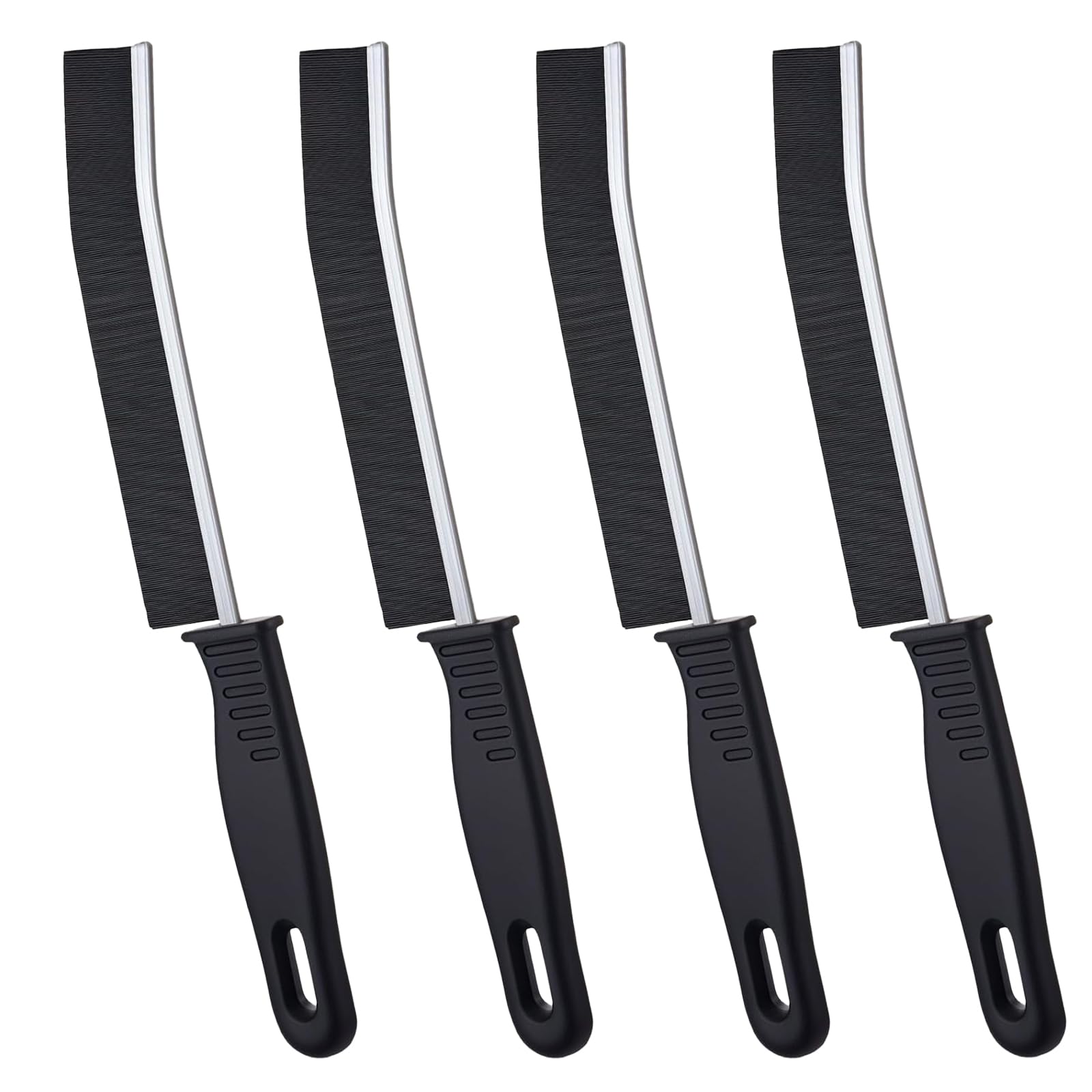4 Pcs Hard Bristle Corner Cleaning Brush Multifunctional Grout Brush Cleaning Brush Cleaning Tools for Home Kitchen Toilet (Black)