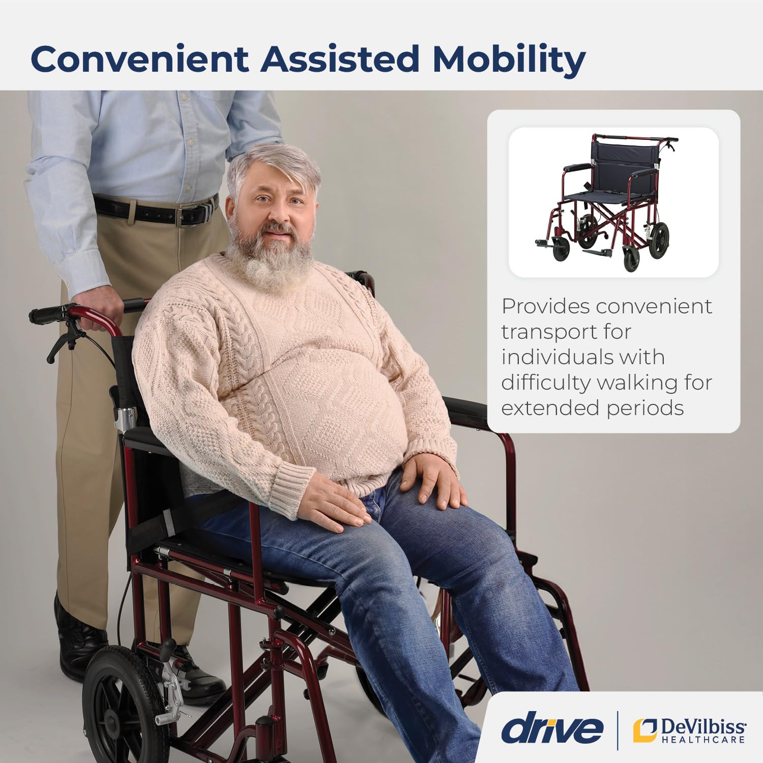 Drive Medical Bariatric Transport Chair - Red -2 Drive Medical Bariatric Transport Chair - Red -2