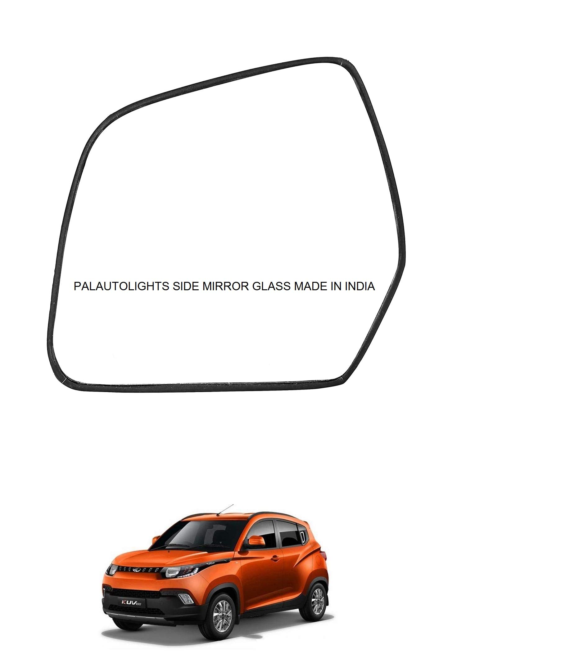 KUV 100 Glass Convex Curved Passenger Left Side Mirror for Car