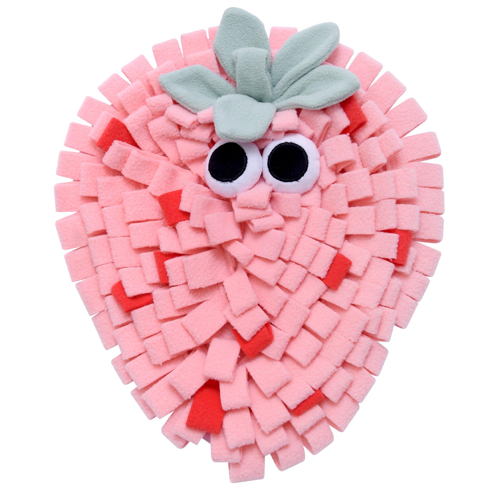 PLUSHCEWT Snuffle Mat for Dogs,Food Sniffing Feeding Mat Pet Snuffle Mat,Interactive Feeding Game Toy for Dogs,Natural Foraging Skills,Slow Feeding Puppy Training Mat for Dog (Pink Strawberry) — image 1