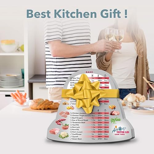 Miniatura 7 de Juego de imanes informativos para colocar en la cubierta de la freidora de aire, accesorios con tabla de tiempos de cocción como guía de referencia