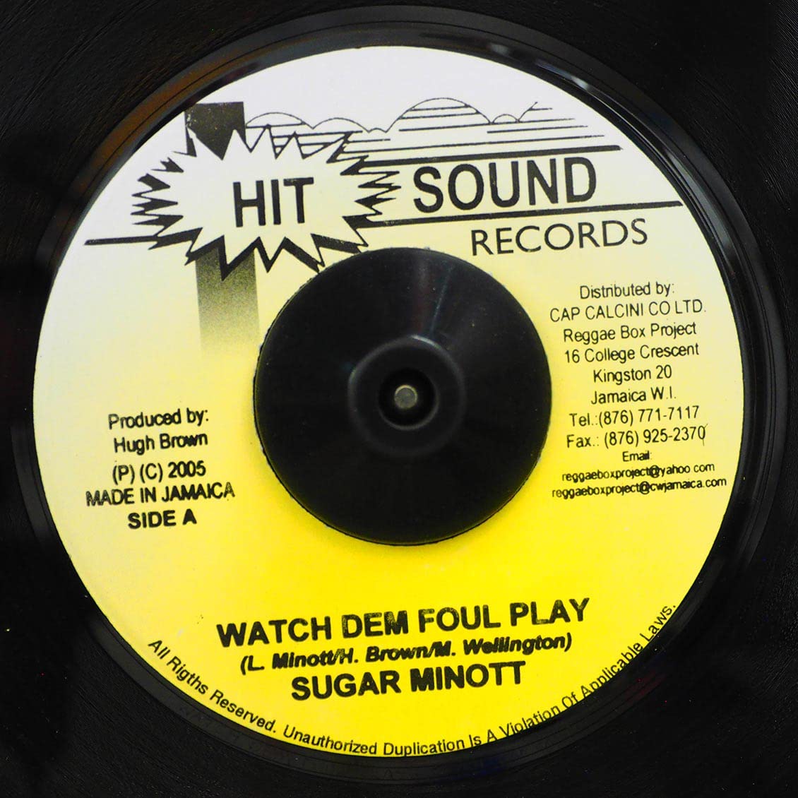 Sugar Minott Watch Dem Foul Play / Version Recor