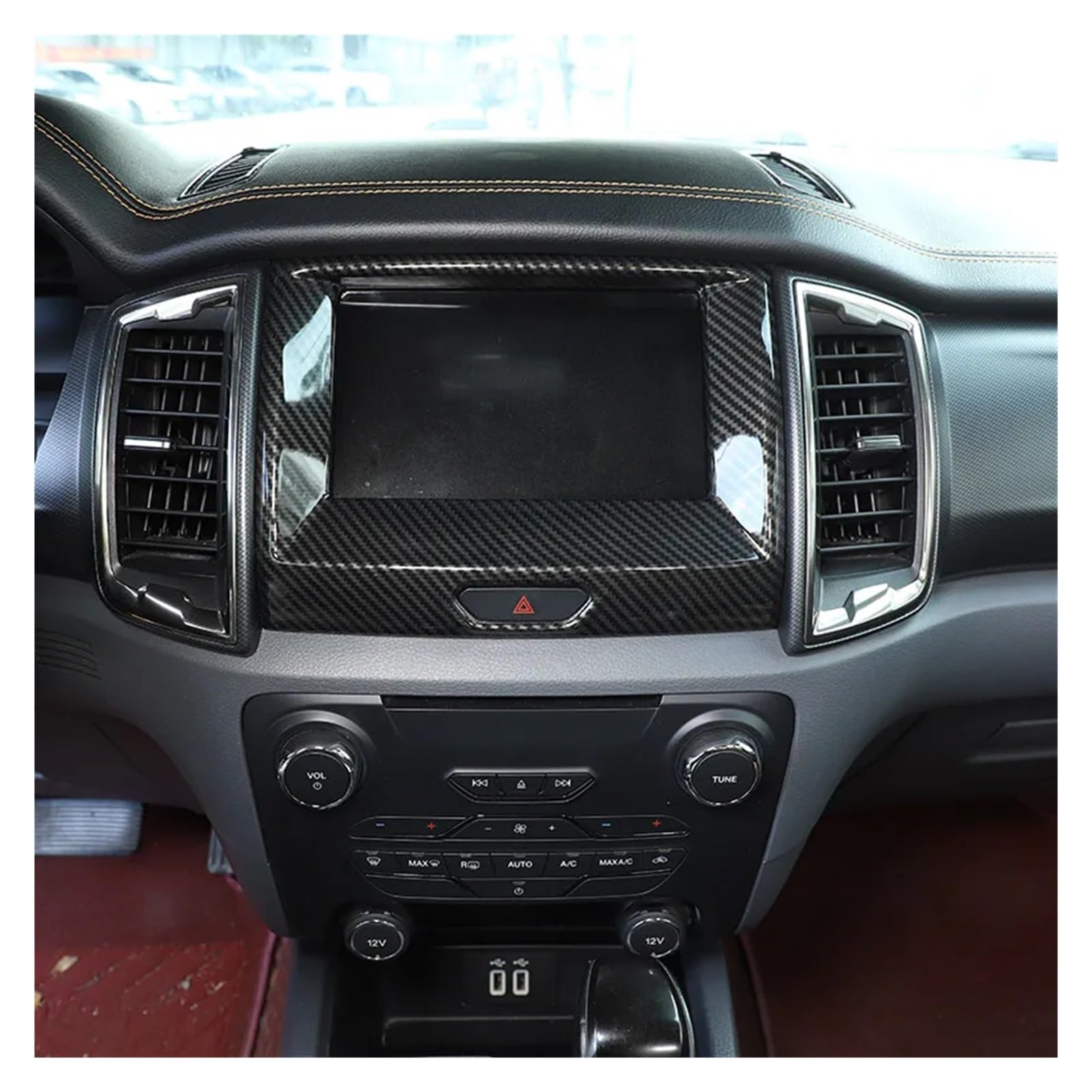 Marco Interior Fibra Carbono Para Dodge Durango 2014-2020 - Decoración Panel Navegación