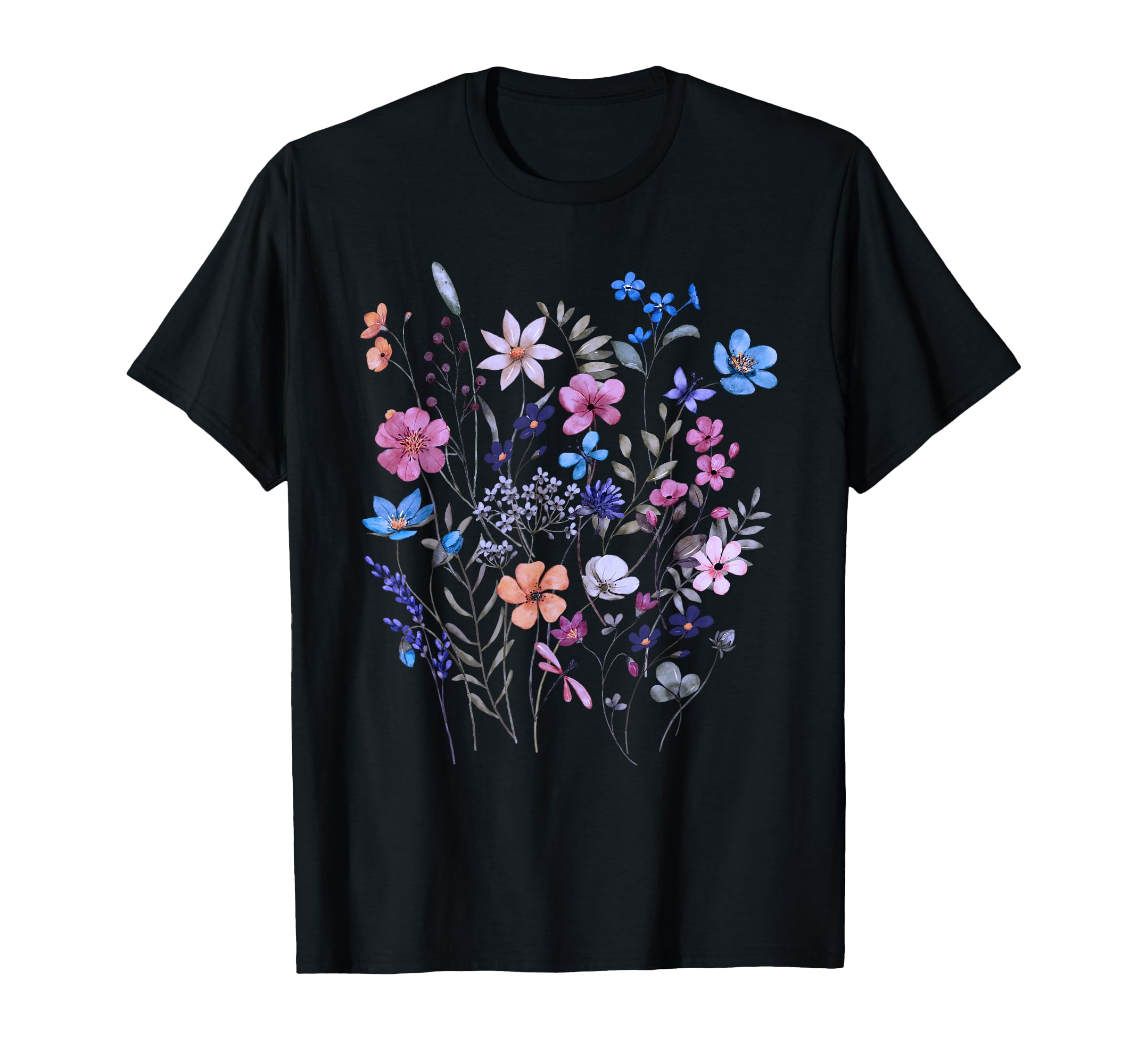 Vintage Flowers Wildflower TeeVintage Flowers Women Wildflower Graphic Floral Gardening T-ShirtOEKO-TEX STANDARD 100
