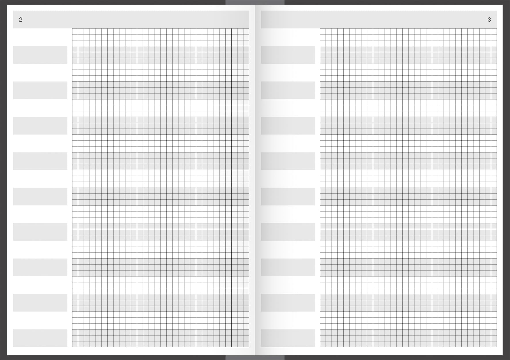 König & Ebhardt Brunnen 8655223 Protokoll- und Konferenzbuch (A4, kariert 90g/m², 96 Blatt, Fadenheftung mit Seitenzahl)