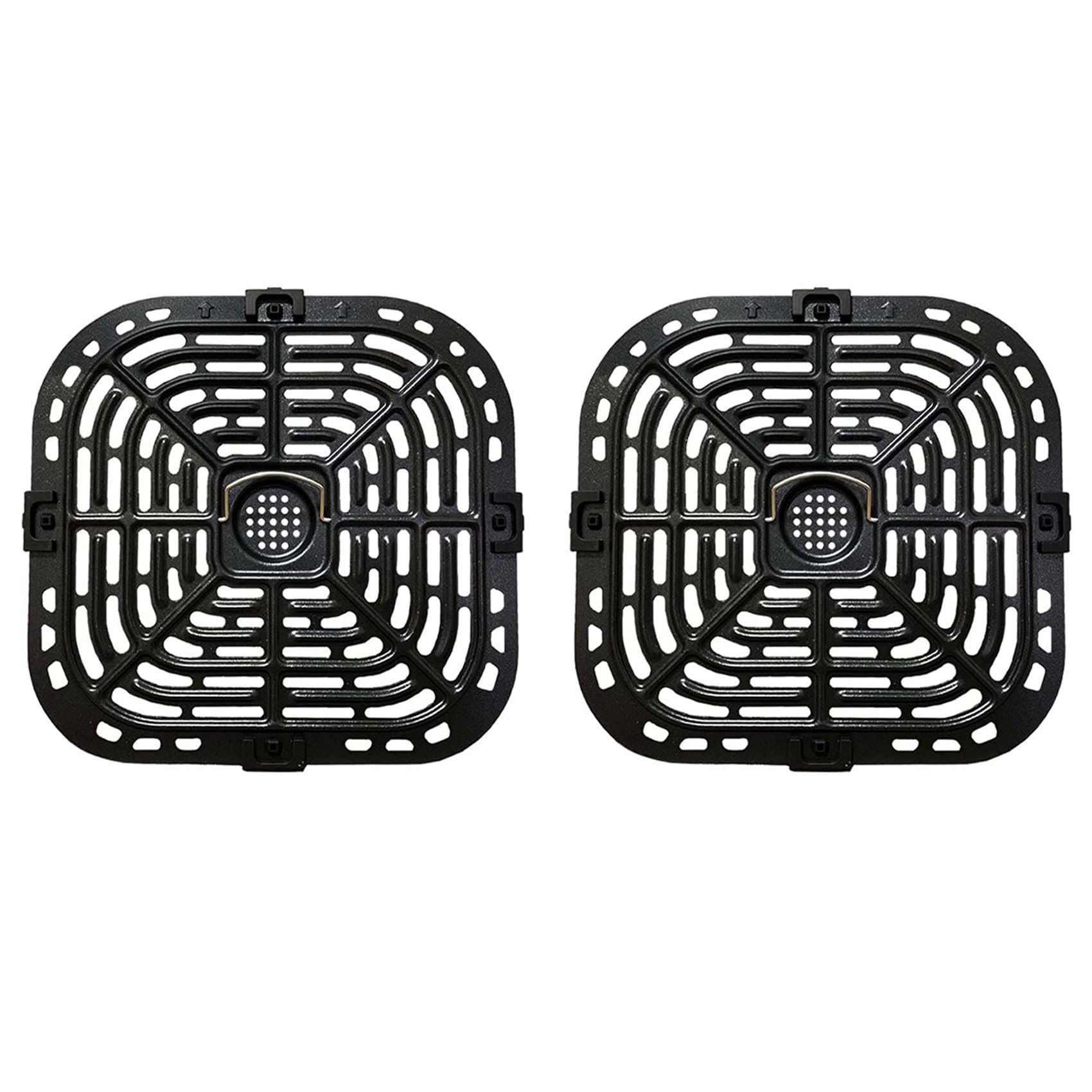 Hndhbfgrt 2X Air Fryer Grill Plate for Instants Plus 6QT Air Fryers, Upgraded Square Grill Pan Tray Replacement Parts