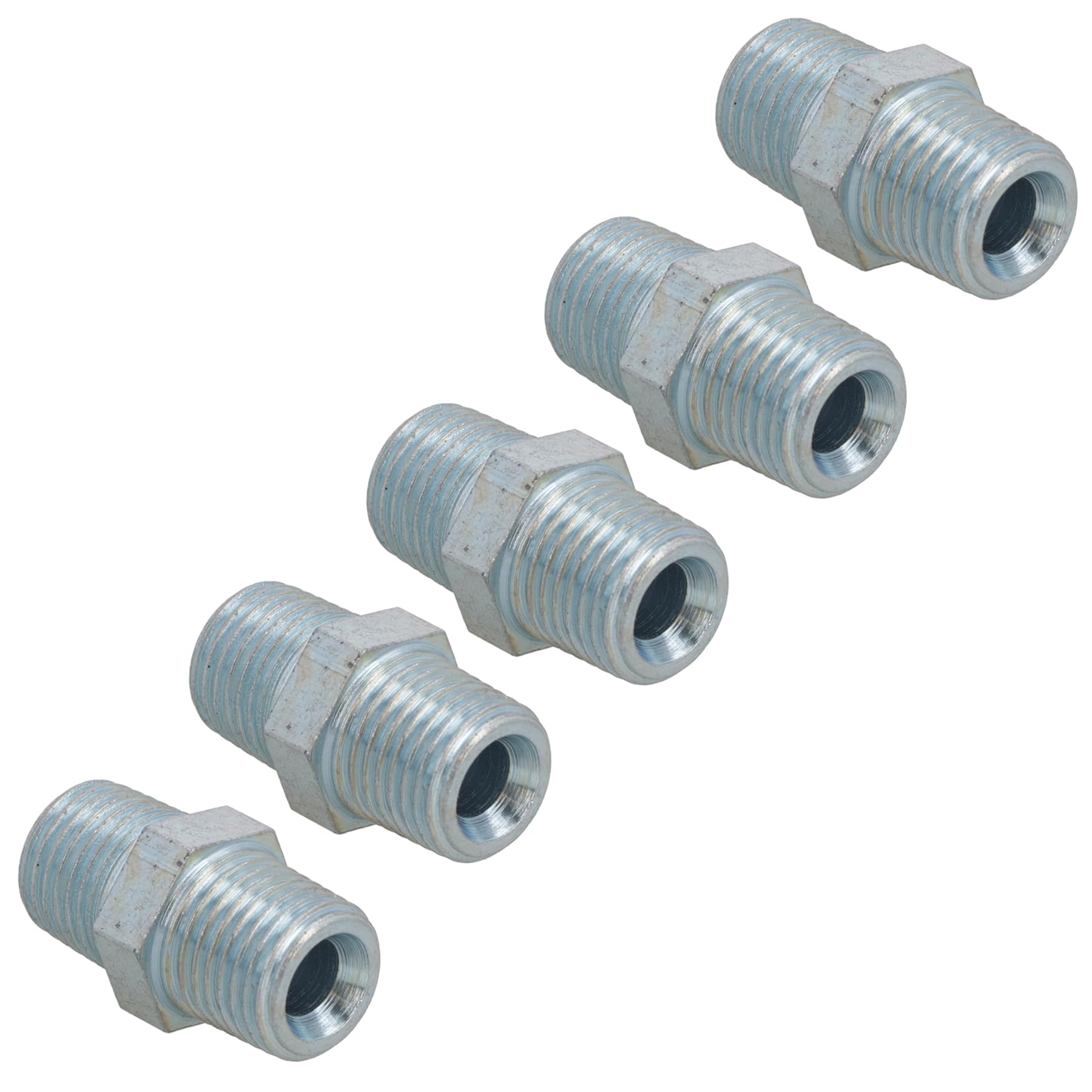 AB Tools Air Line Hose Compressor Fittings/Connector 1/4" BSP Male to Male 5 Pack